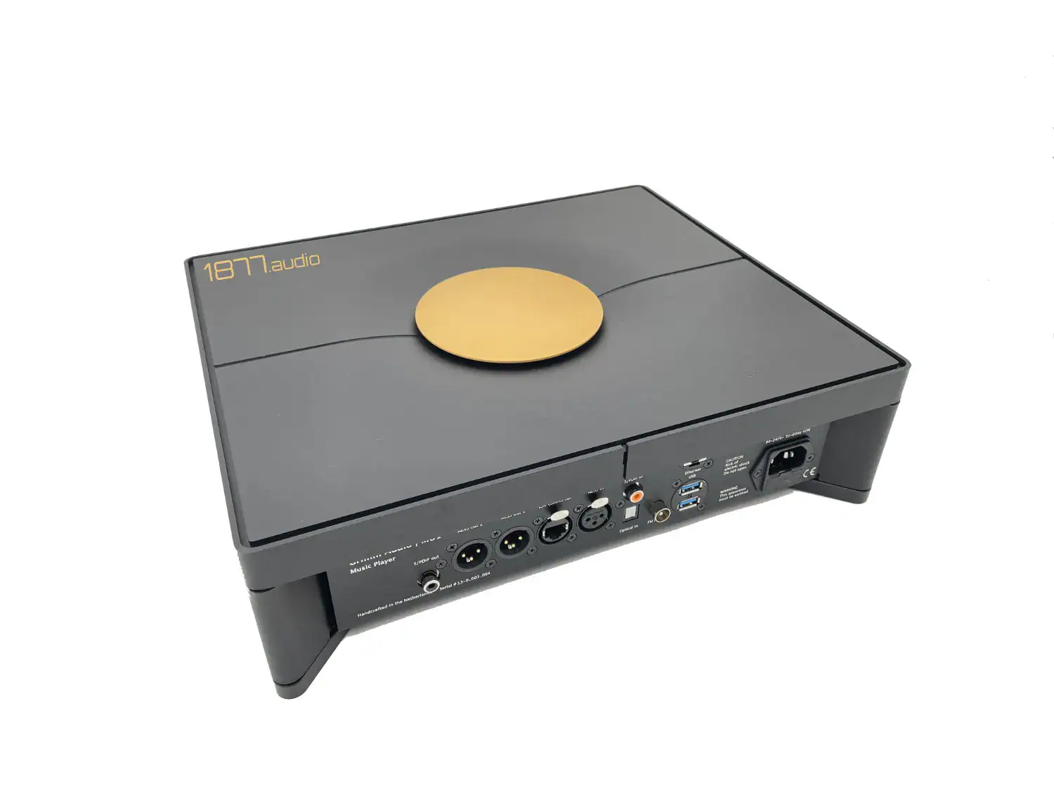 Grimm Audio MU1 vue de la face avant sur le dessus