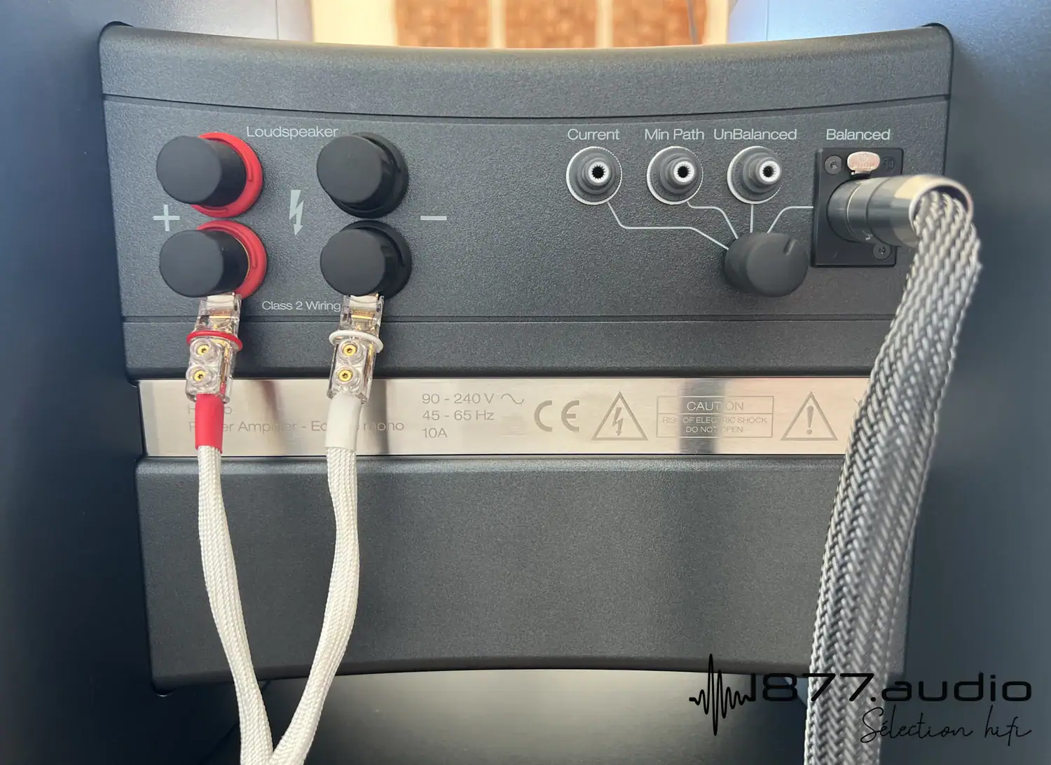 Halcro Eclipse mono vue arrière de l'amplificateur gauche connecteurs blancs)