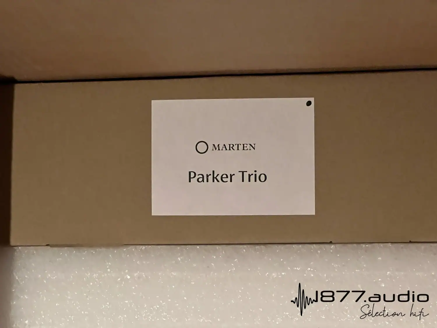 Marten Parker Trio détail sur le carton d'accessoires