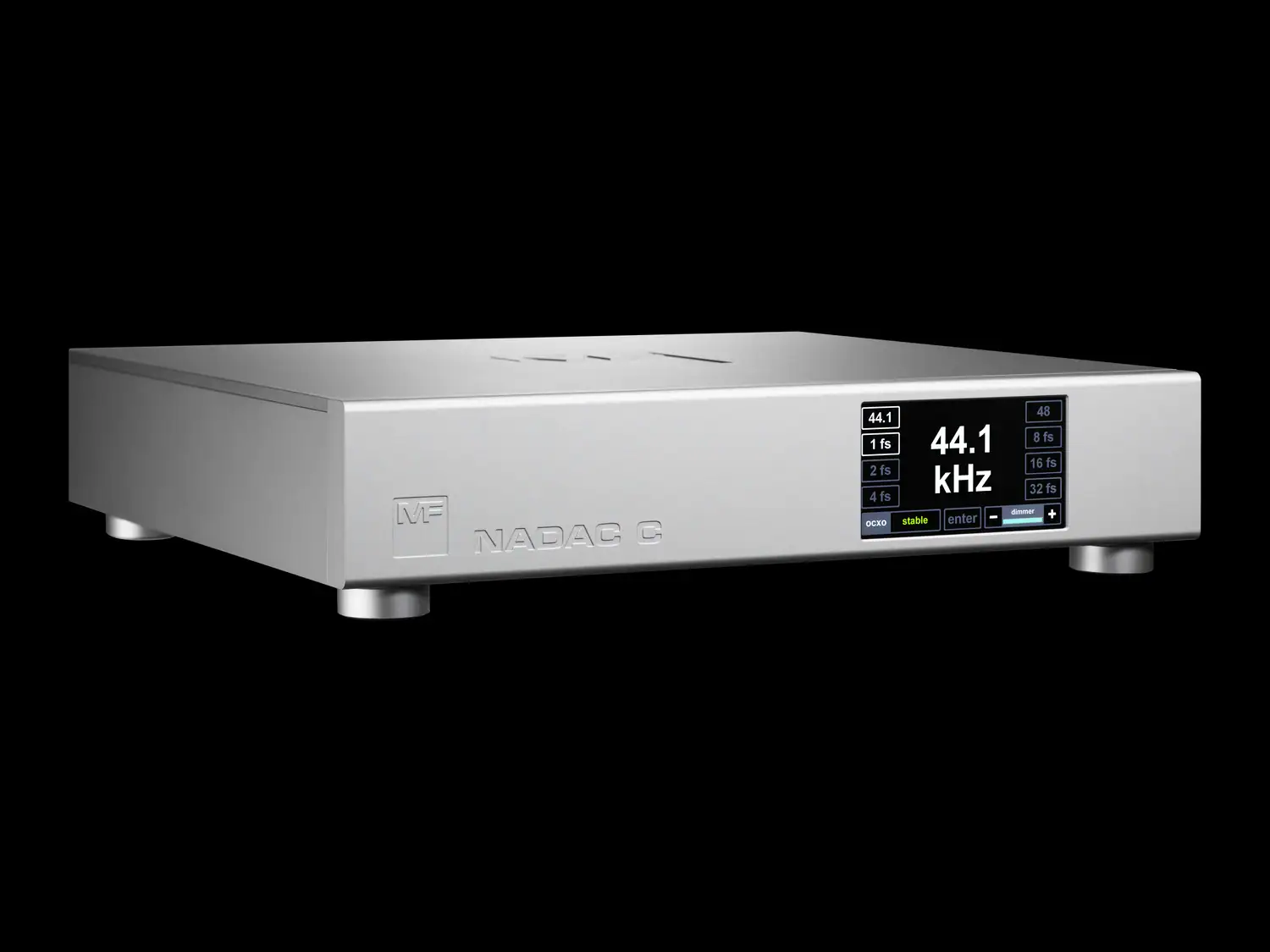 Horloge Master Fidelity NADAC C vue de côté sur fond noir