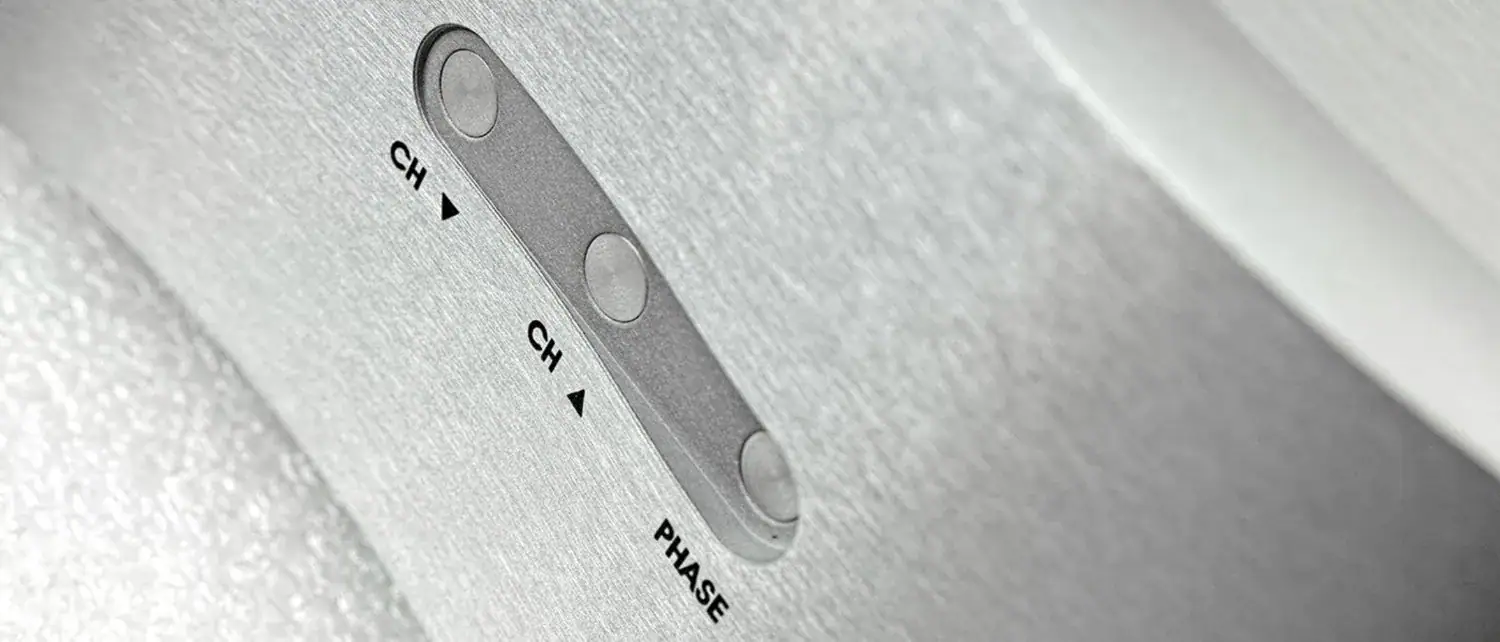 Vermeer Audio Two détail sur les boutons de commande