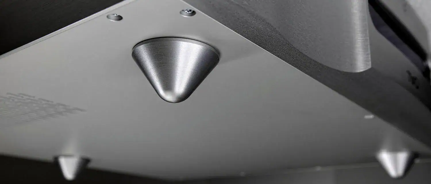 Vermeer Audio Two détail sur les pieds coniques