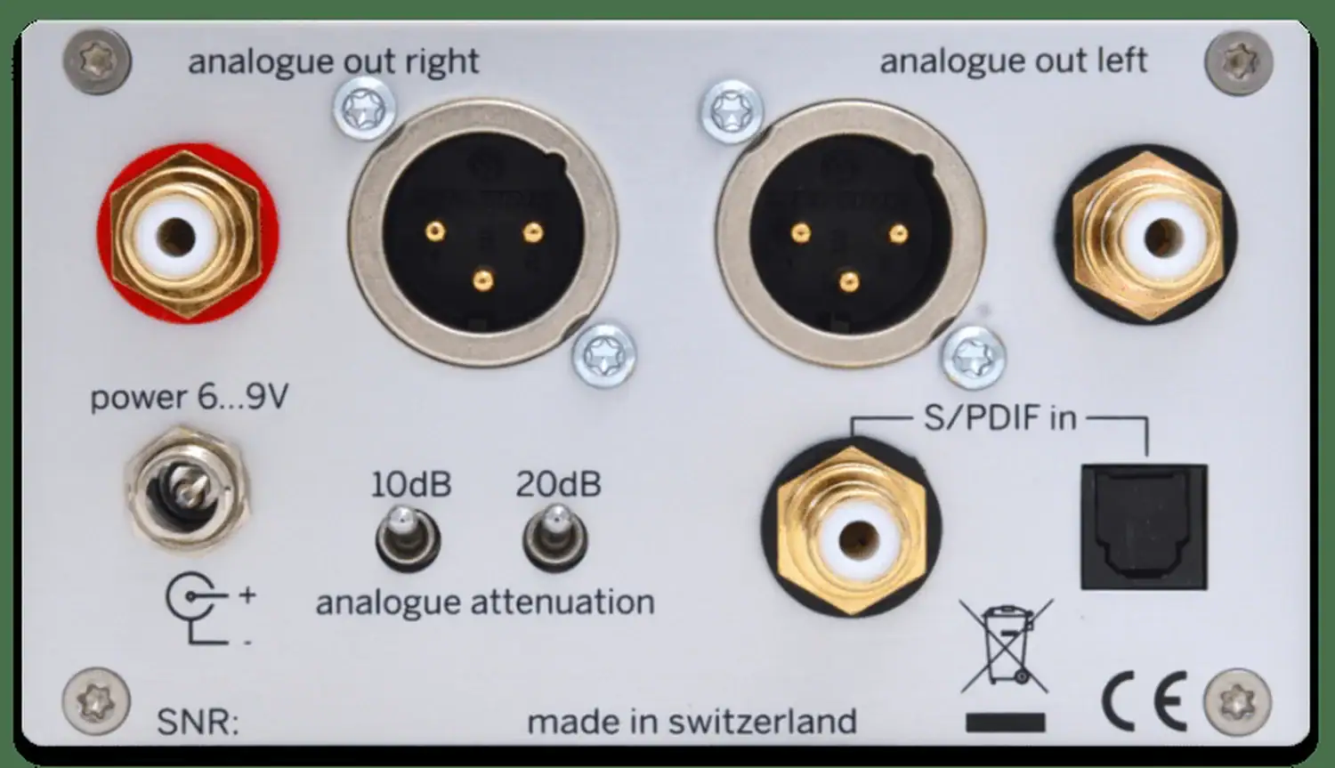 Weiss DAC205 détails sur les connecteurs XLR