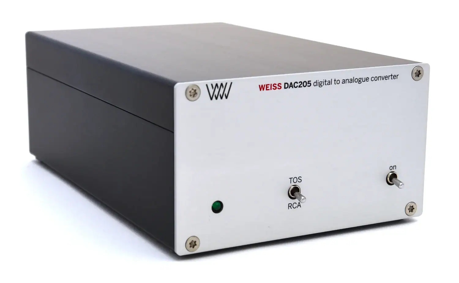 Weiss DAC205 vue avant de trois quart en gros plan