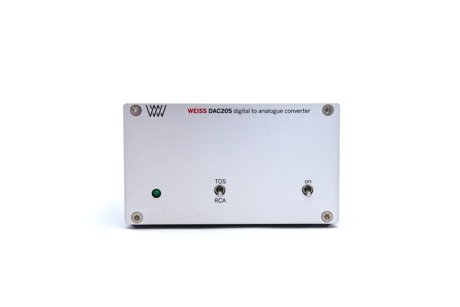 Weiss DAC205 face avant sur fond blanc