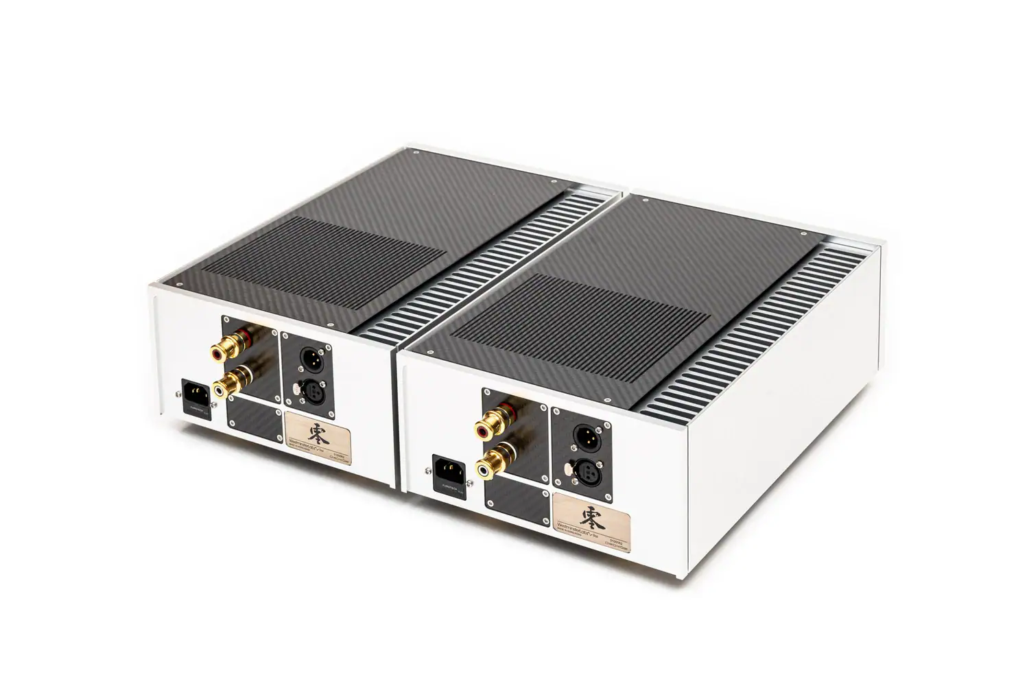 Vue de trois quart arrière de deux blocs mono WestminsterLab Rei avec les connecteurs