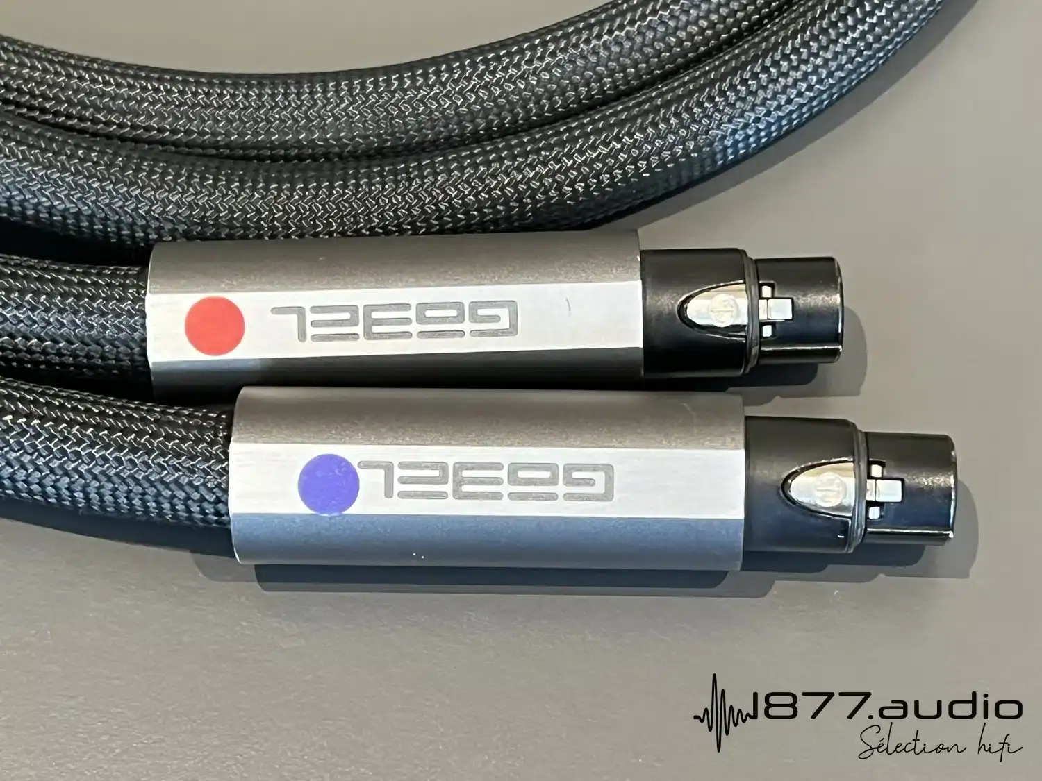 Goebel câble modulation XLR Lacorde Statement 120cm zoom sur les connecteurs
