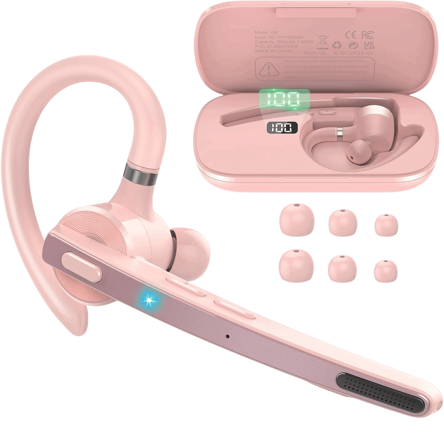 THUNELEC Single Ear Bluetooth Headset with aptX HD & Dual Mic