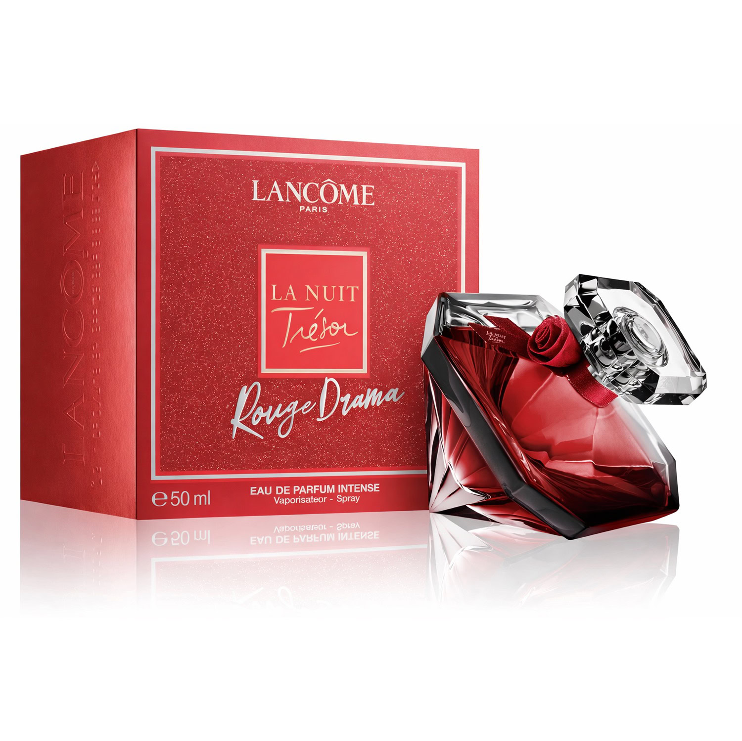 lancôme la nuit trésor rouge drama eau de parfum intense presents a floral fruity woody fragrance for women