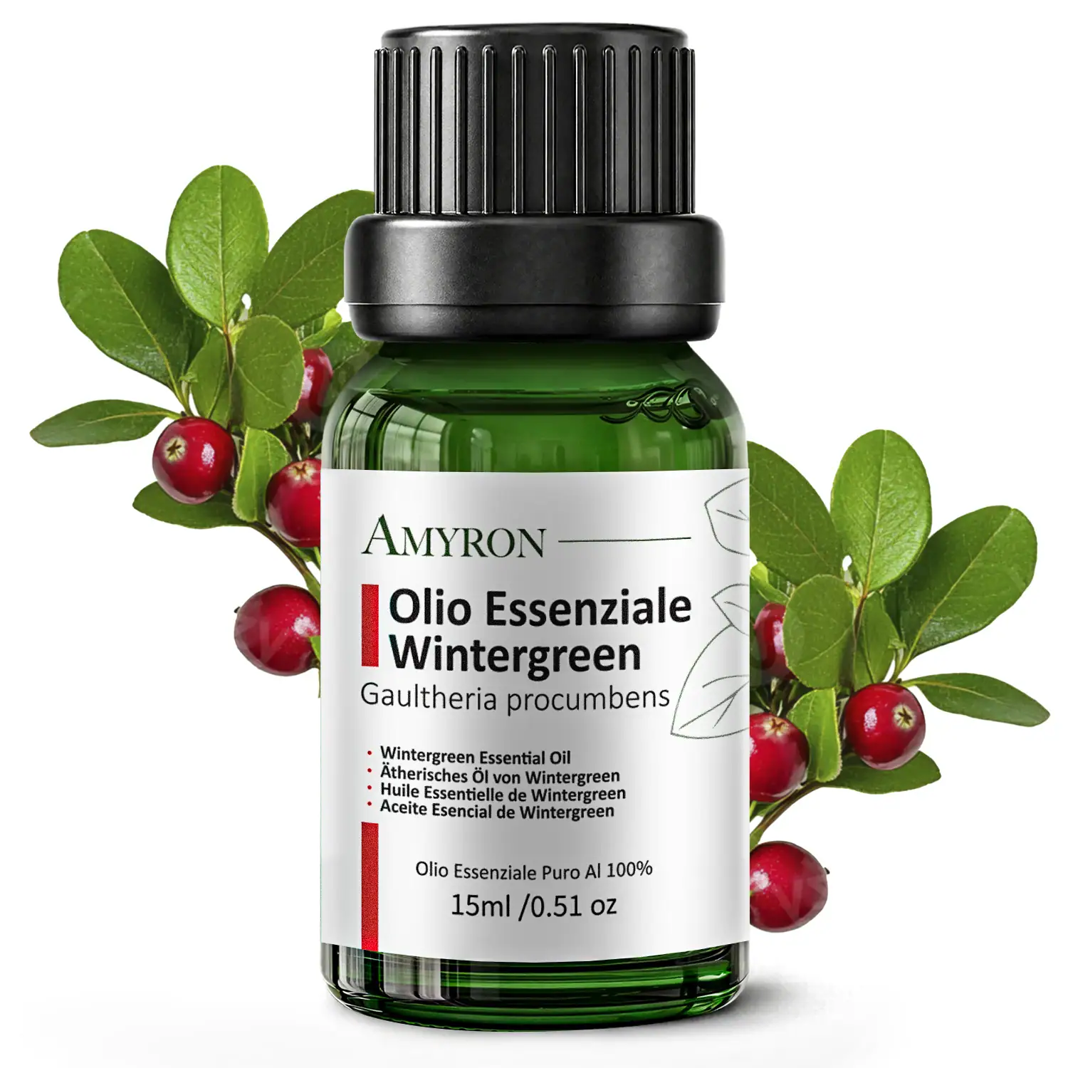 Flacone da 15 ml di olio essenziale Wintergreen AMYRON