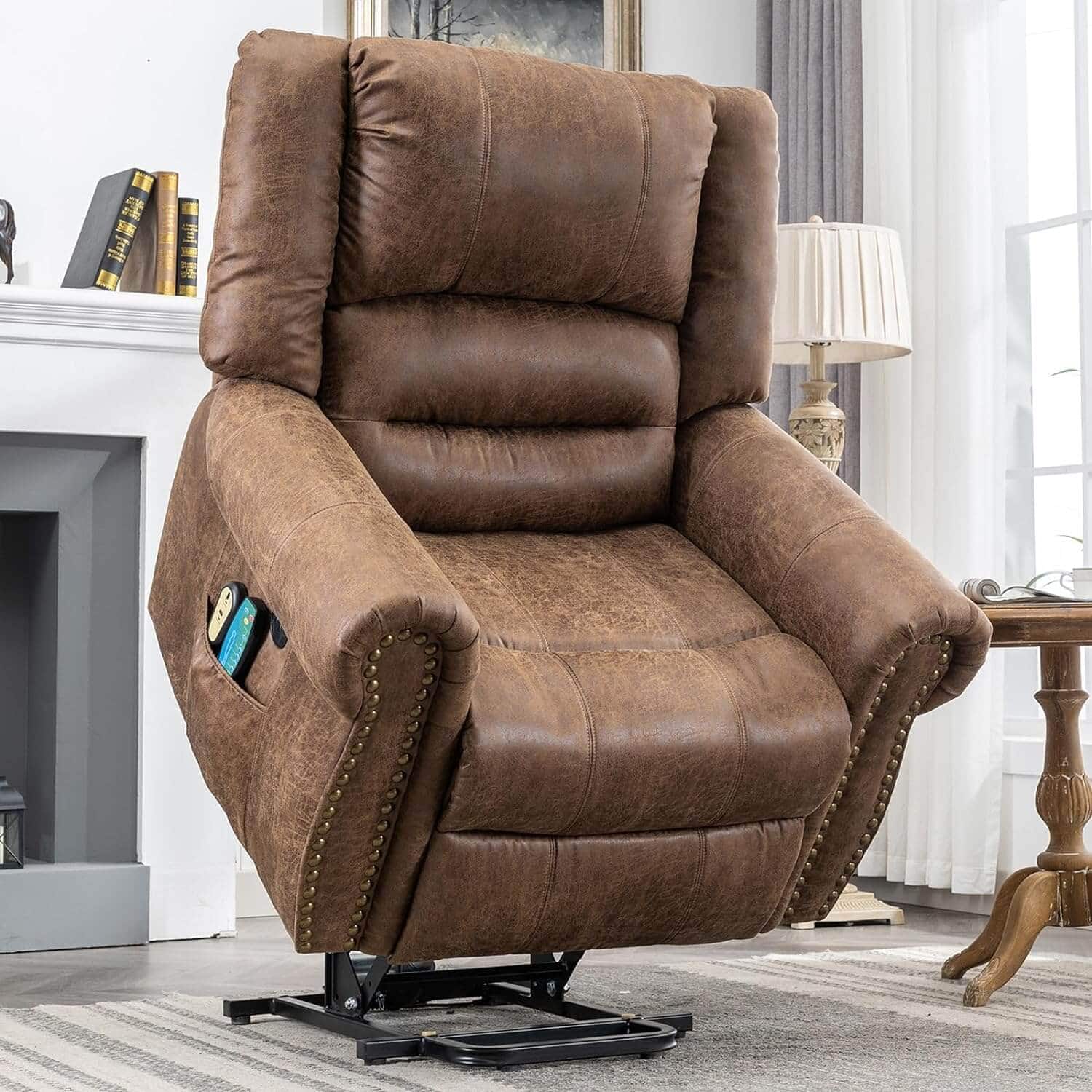Faux leather stain-resistant functional armchair that is easy to wipe clean