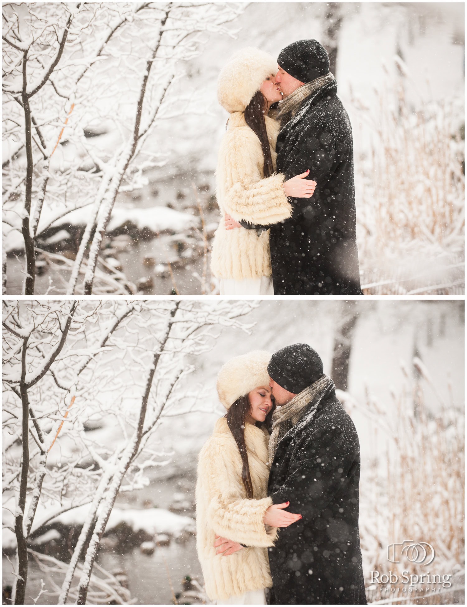 Snowy Central Park Engagement Session