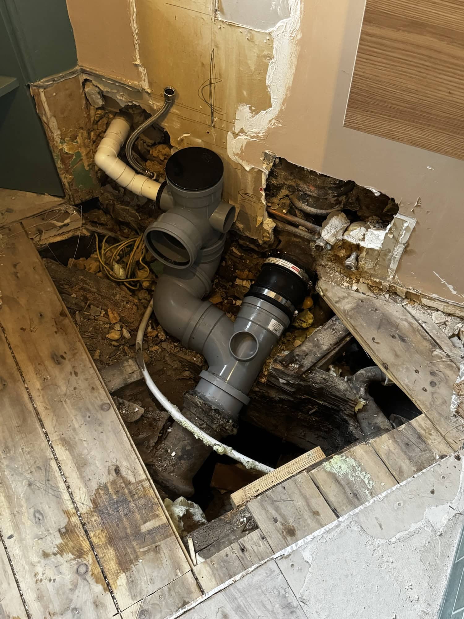 Toilet Leak- full replacement of toilet waste including specialist parts.