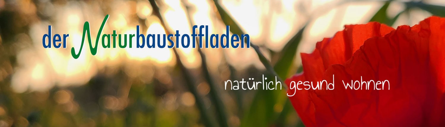 Banner mit einer Mohnblume dem Firmennamen und dem Claim