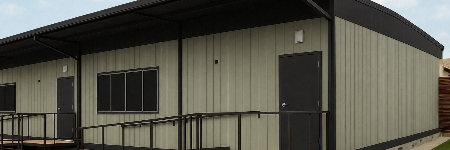 Modular classroom building for sale in California with ADA ramps