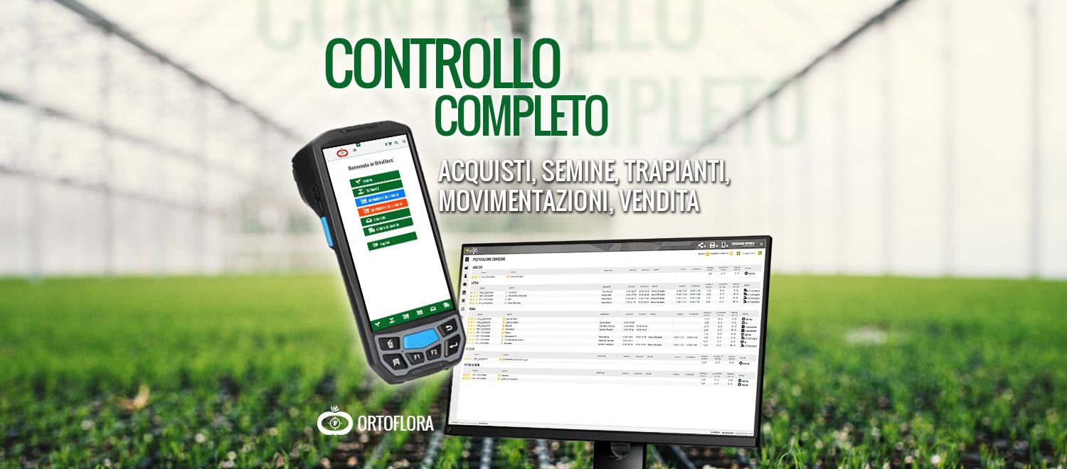 ORTOFLORA Controllo completo - acquisti, semine, trapianti, movimentazioni, vendite