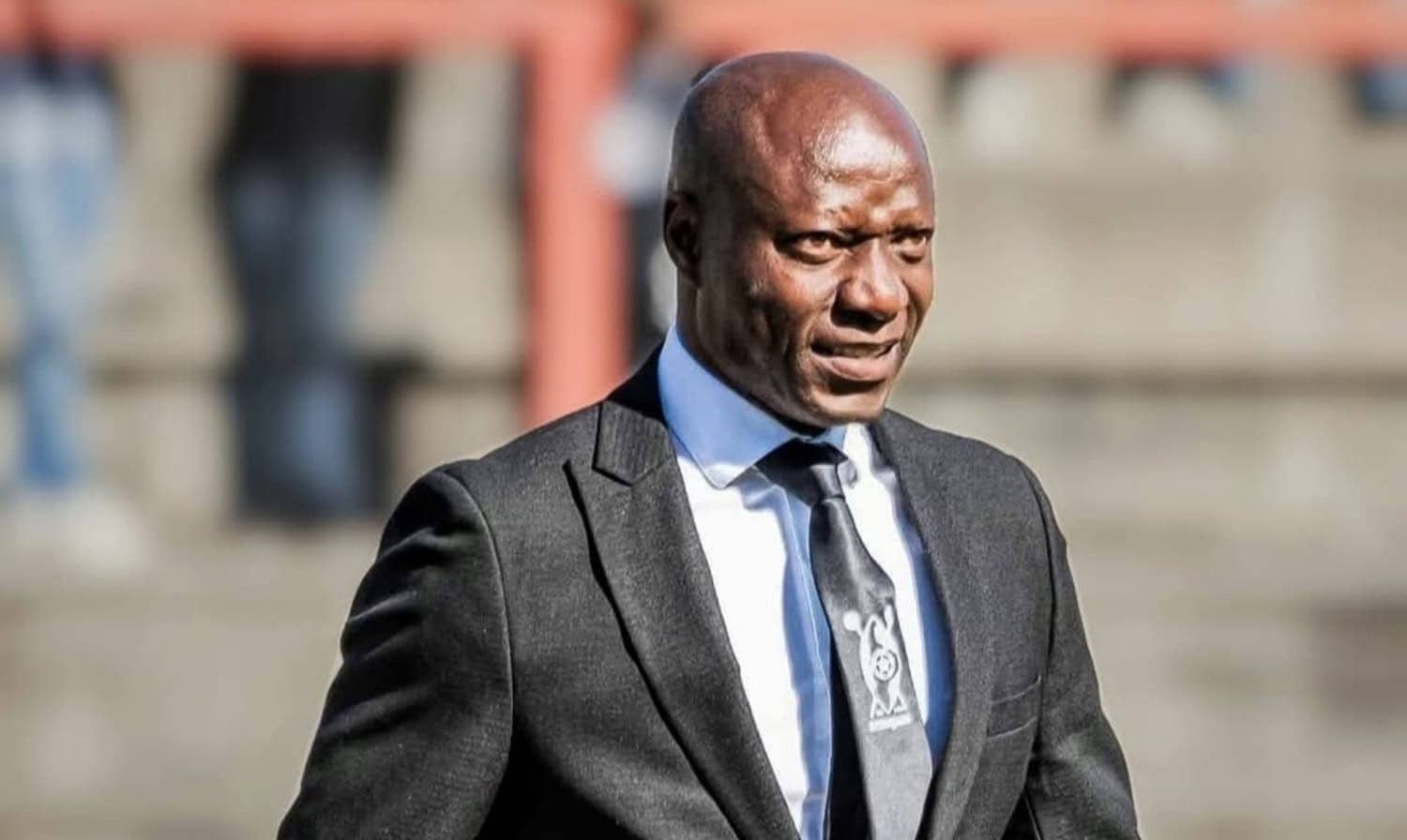 Highlanders coach Benjani Mwaruwari at Barbourfields stadium