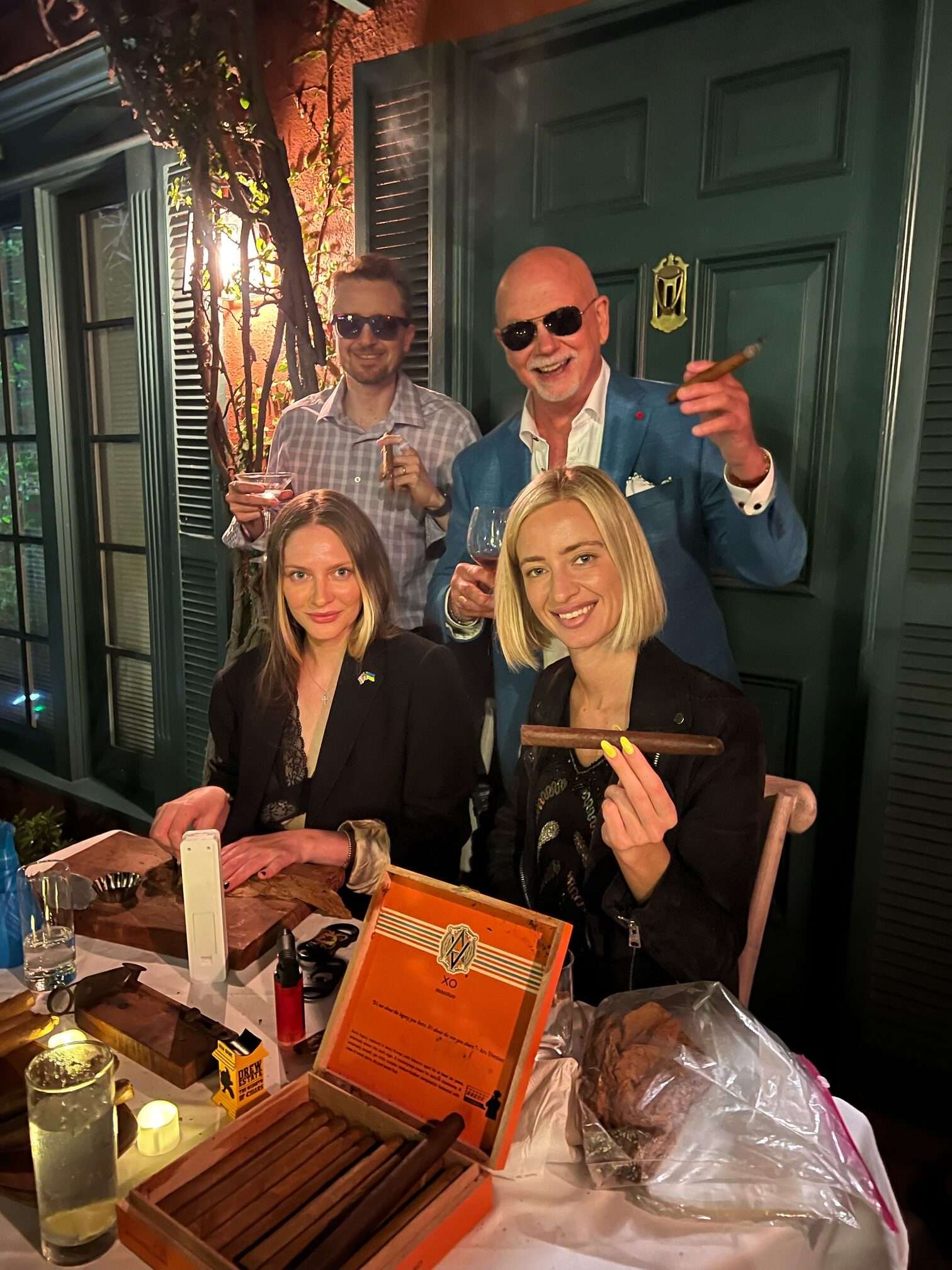 Premium Cigars Rolled by Cigar Bella ready to serve to guests at corporate event in Austin, Texas.