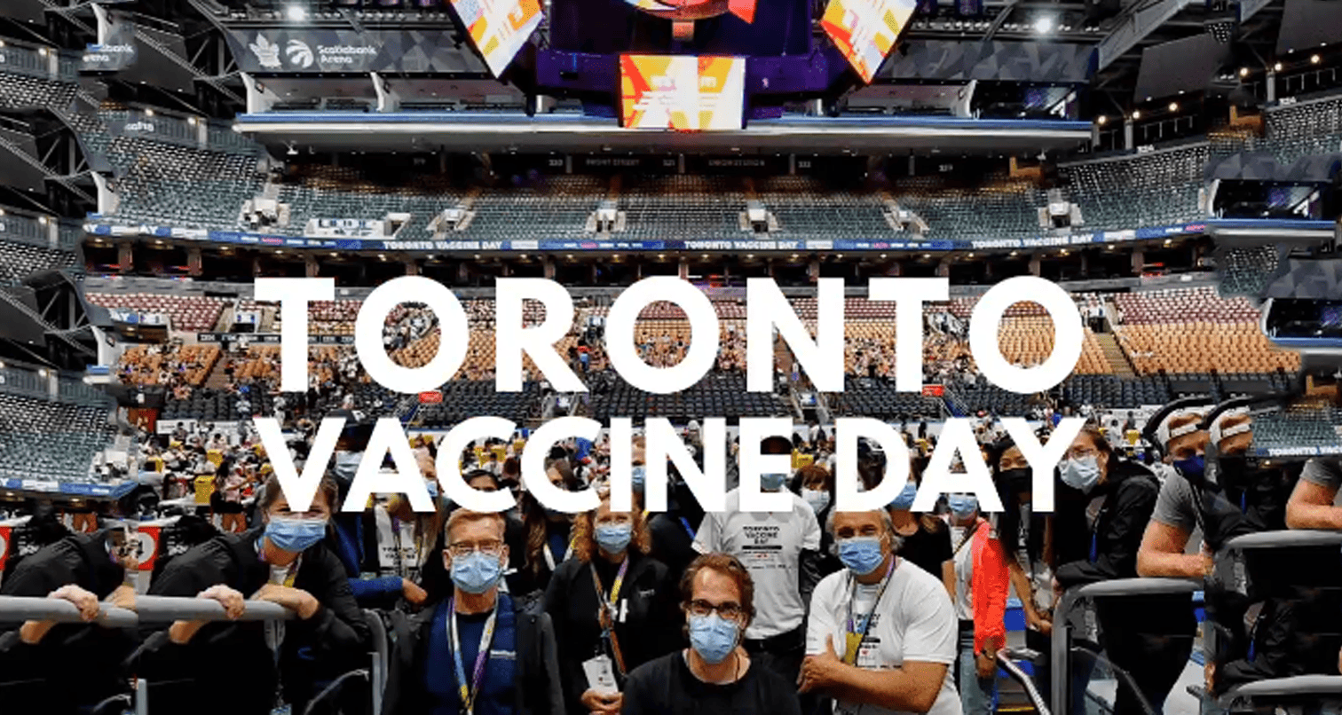 Toronto Vaccine Day sets record with almost 26,771 vaccine doses adminisered in one day at Scotiabank Arena