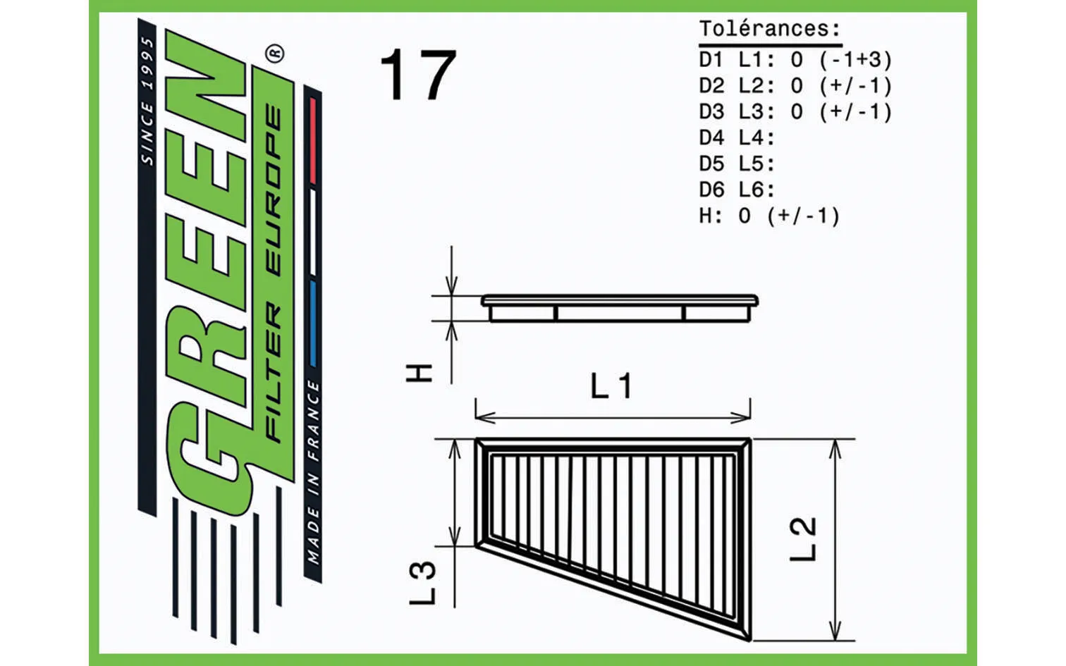 Filtre à air pour BMW X1 (F48) 25 e (125 cv) années 03/20> ref. P960536 – Image 2