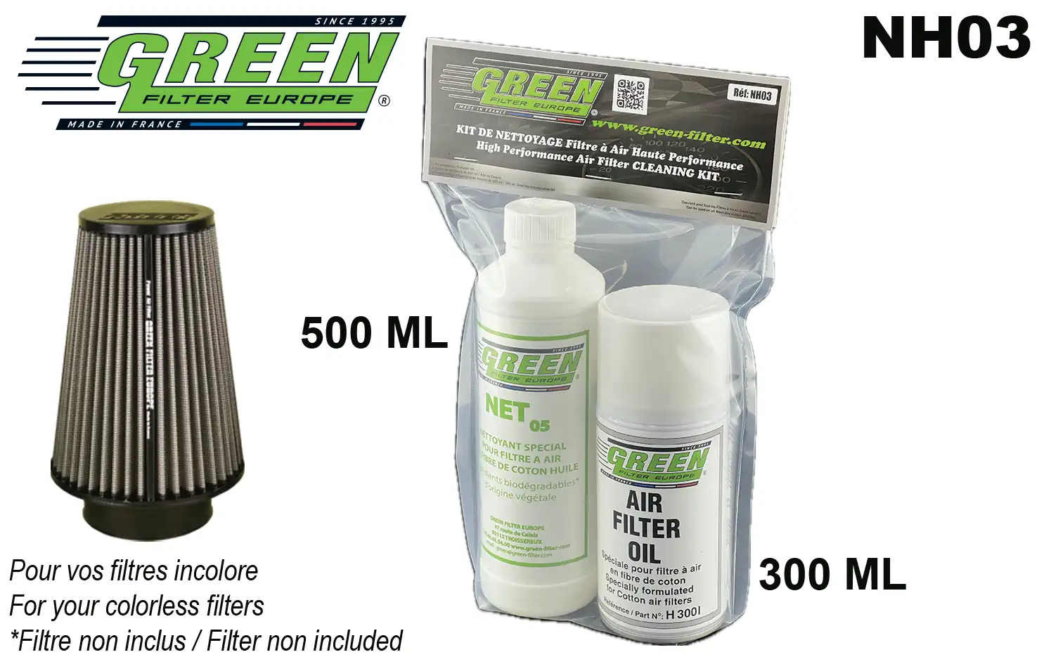 Colorless impregnating oil for high-performance cotton air filters