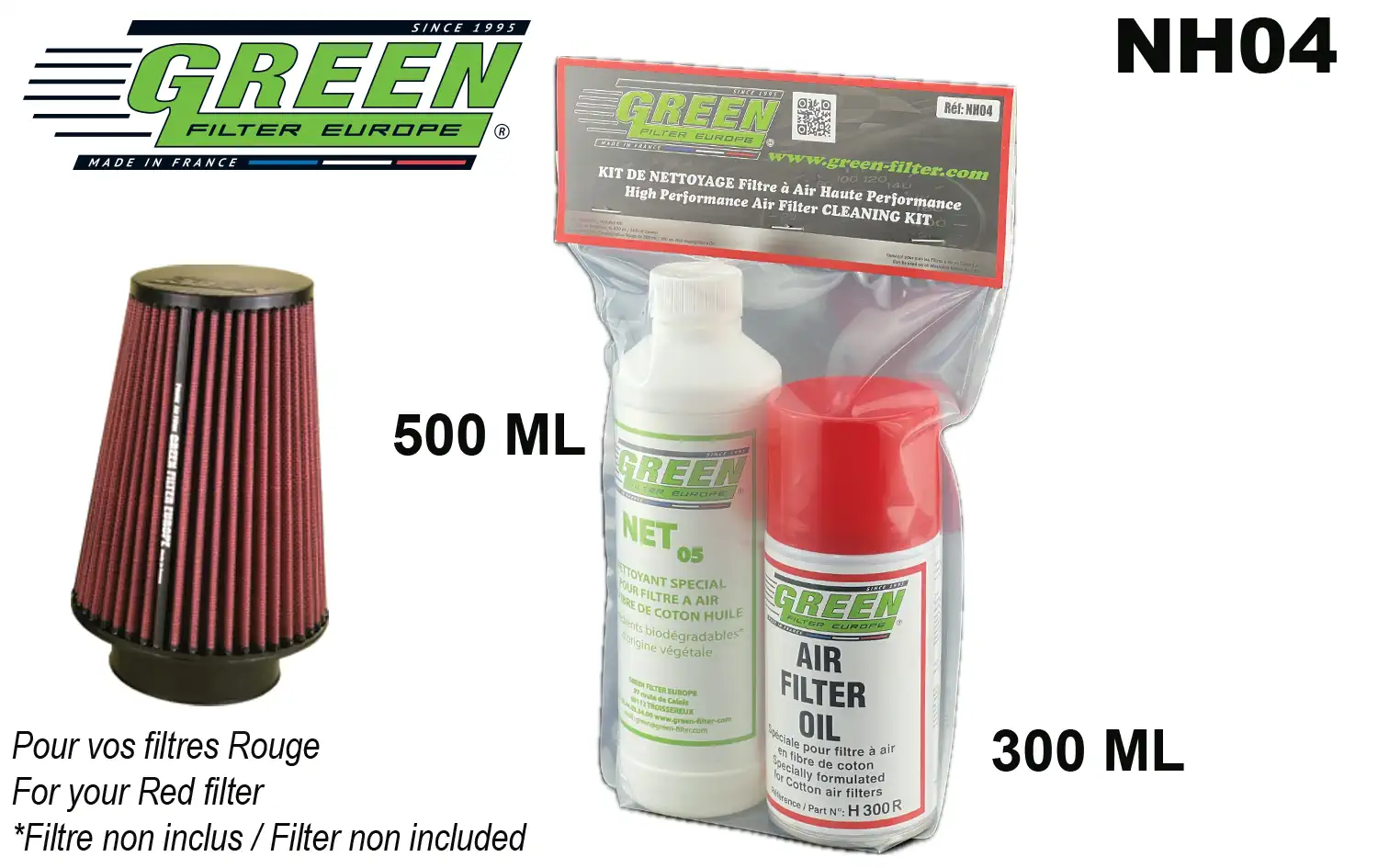 Red impregnating oil for high-performance cotton air filters