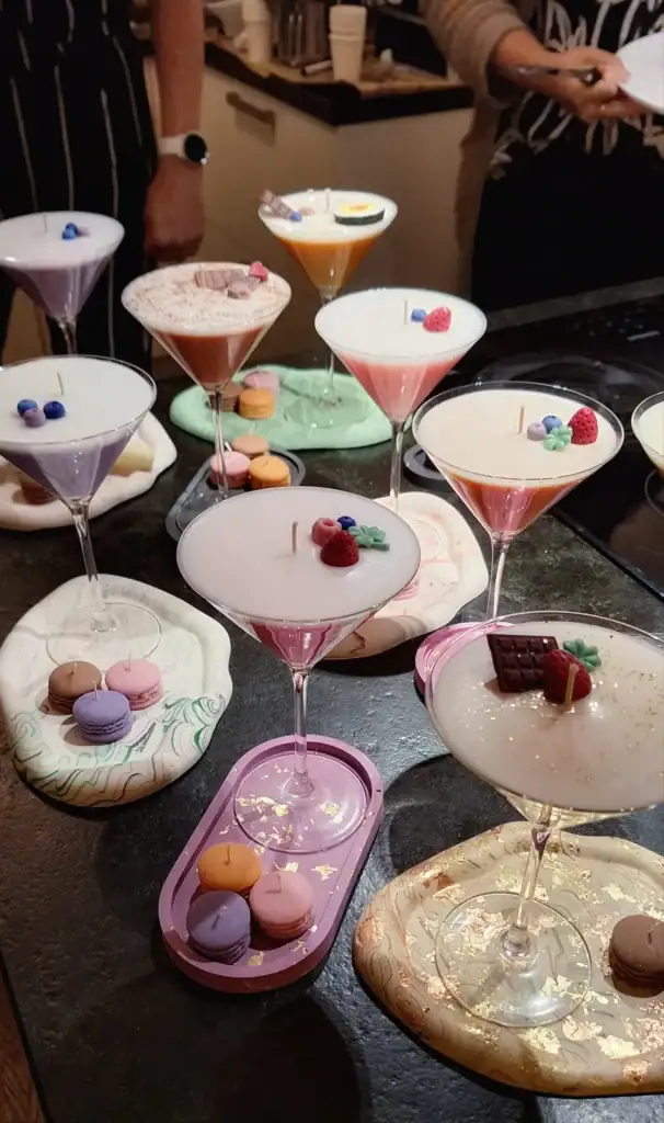 Desserts in coupeglazen