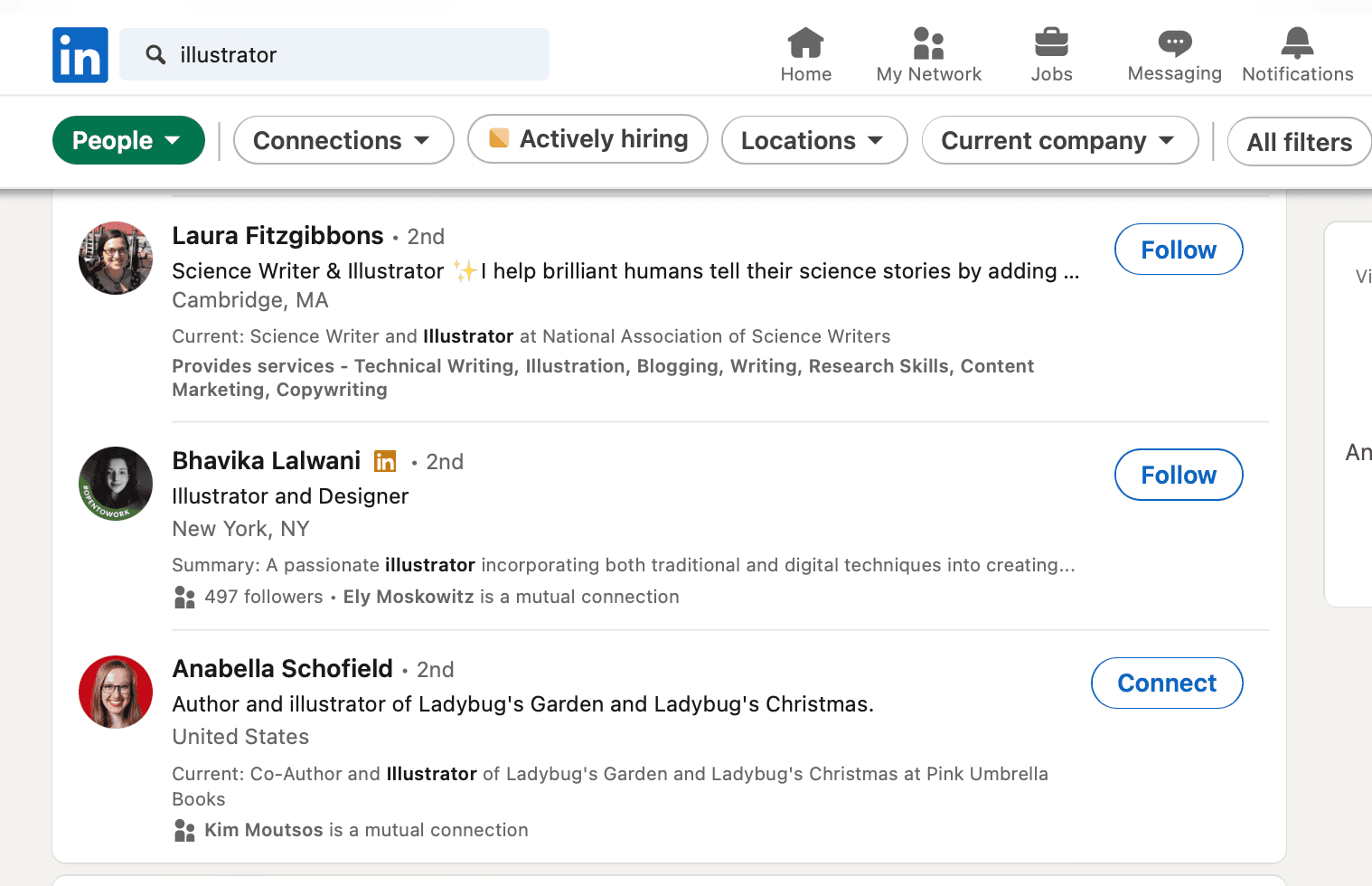 LinkedIn profile search