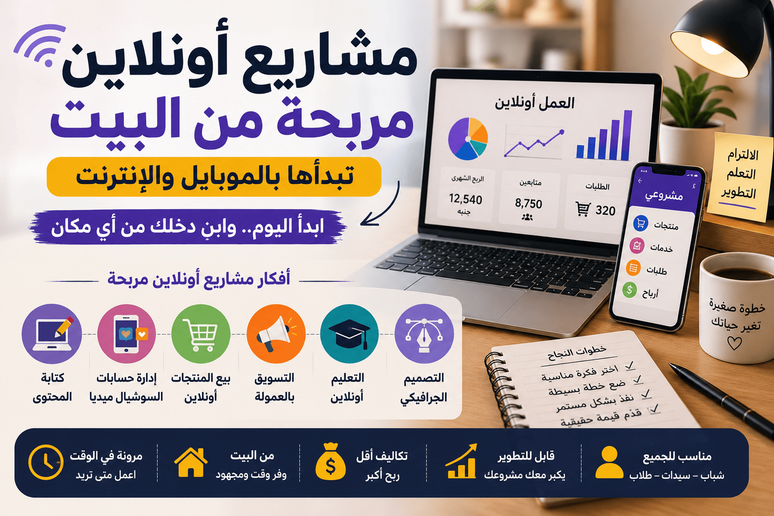 مشاريع أونلاين مربحة