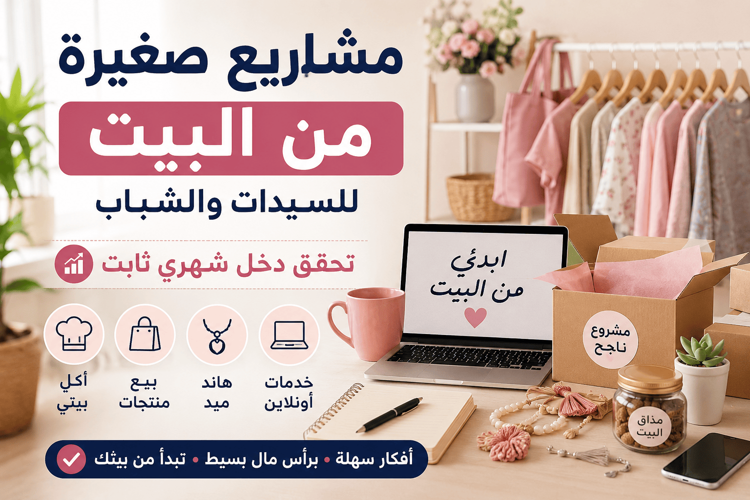 مشاريع صغيرة من البيت