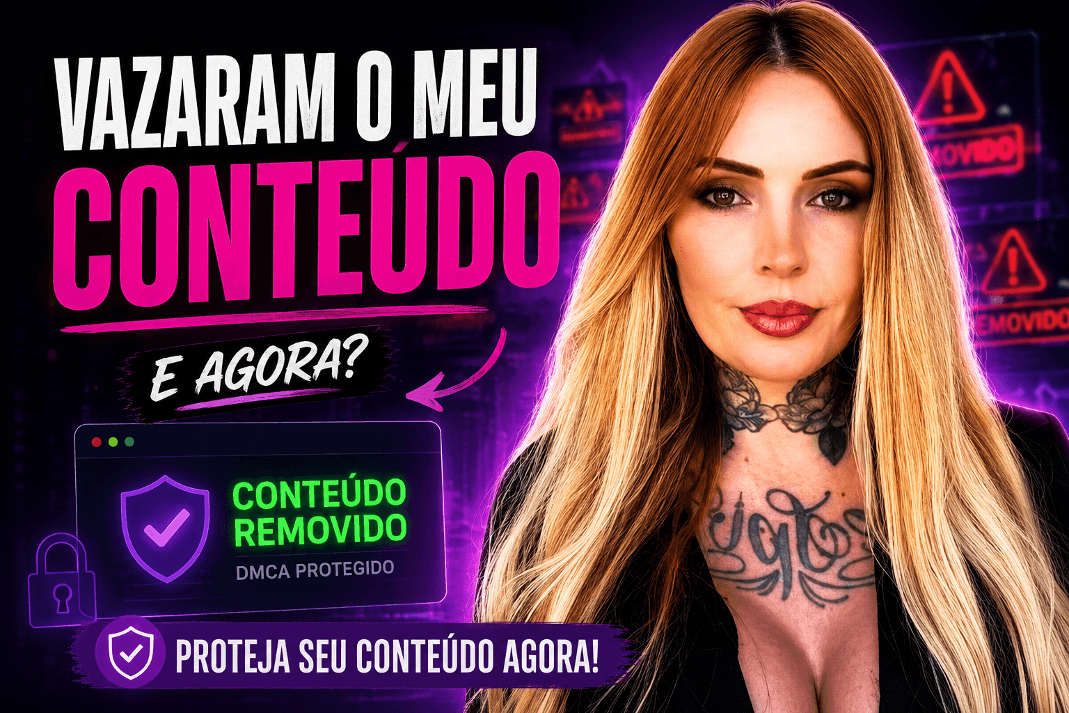 conteúdo vazado, como remover - Doce Youtube + Bye Leaks