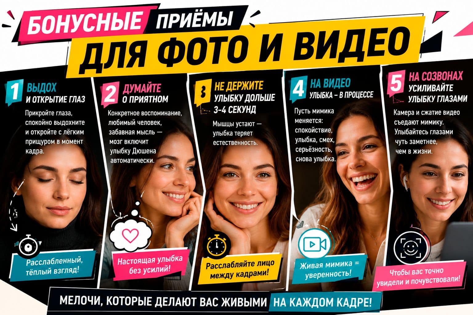 Бонусные приёмы для фото и видео