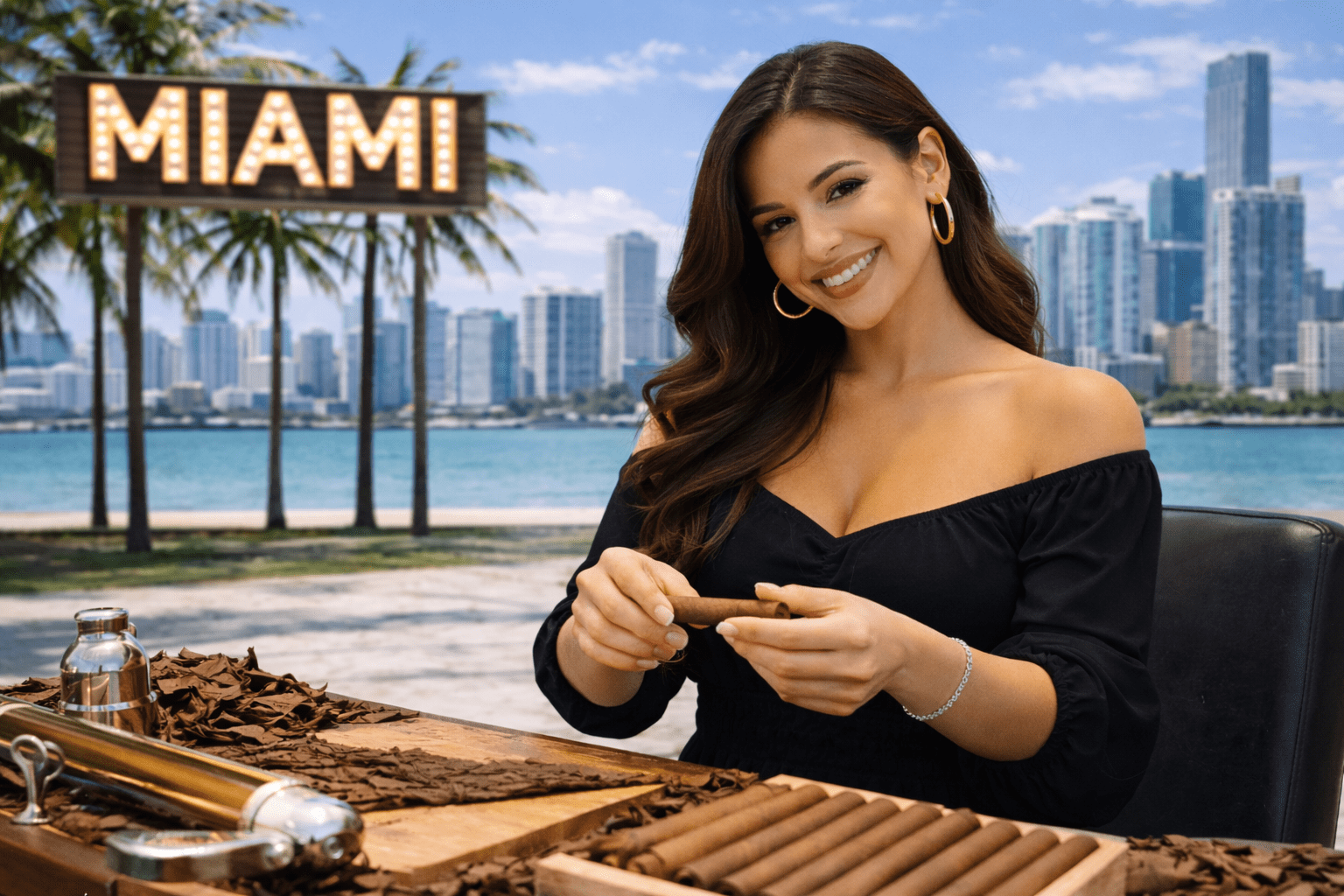 Cigar rollers Miami live cigar rolling experience for luxury weddings, brand activations, and South Florida events