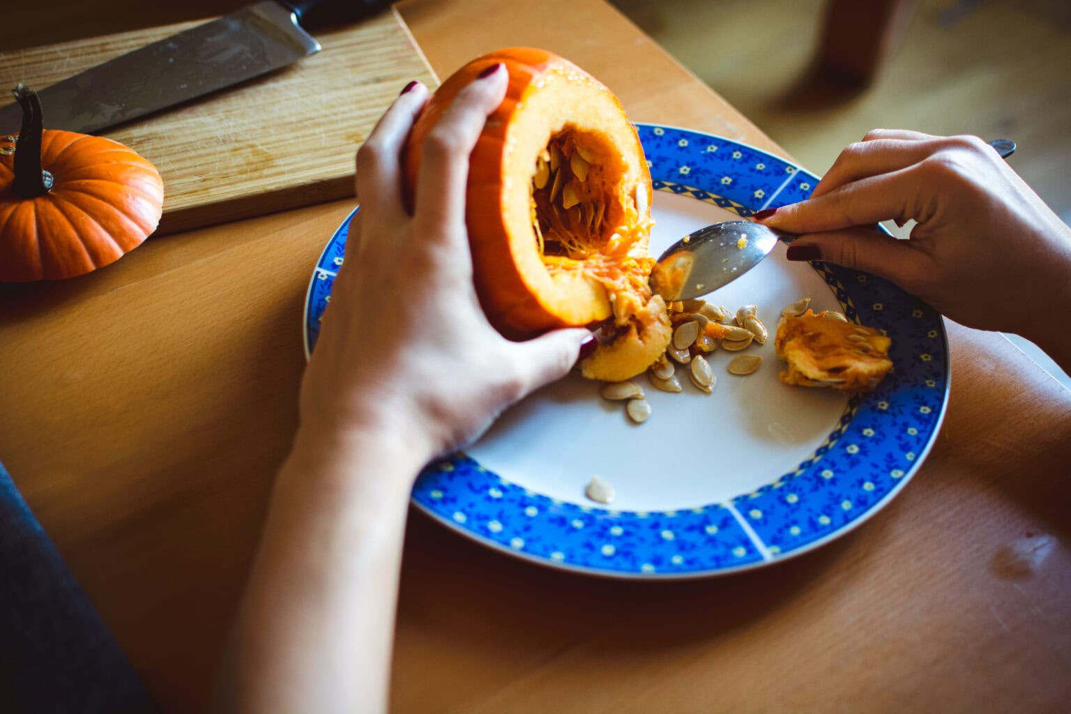 carving pumpkin