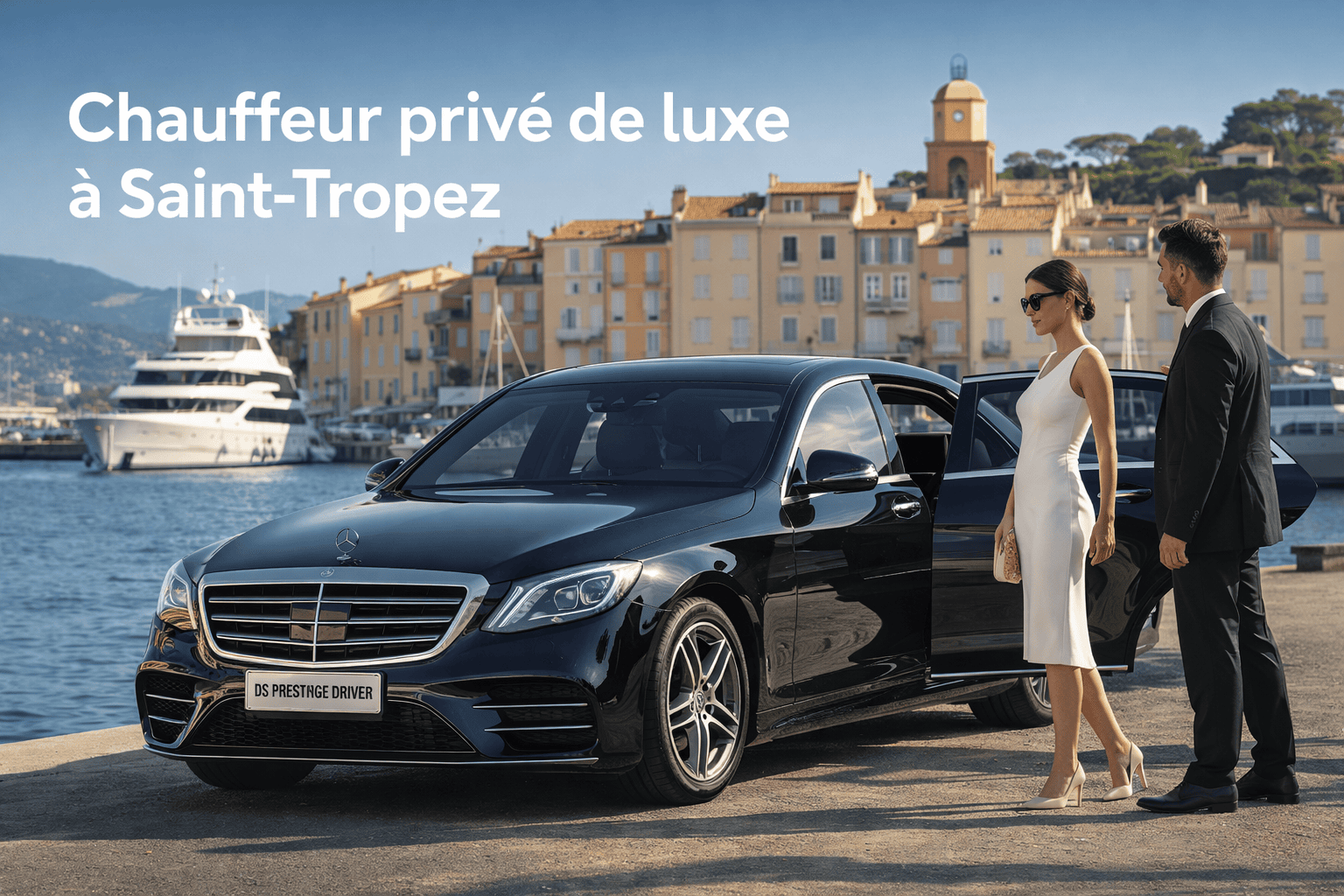 Chauffeur privé de luxe à Saint-Tropez avec véhicule haut de gamme DS Prestige Driver