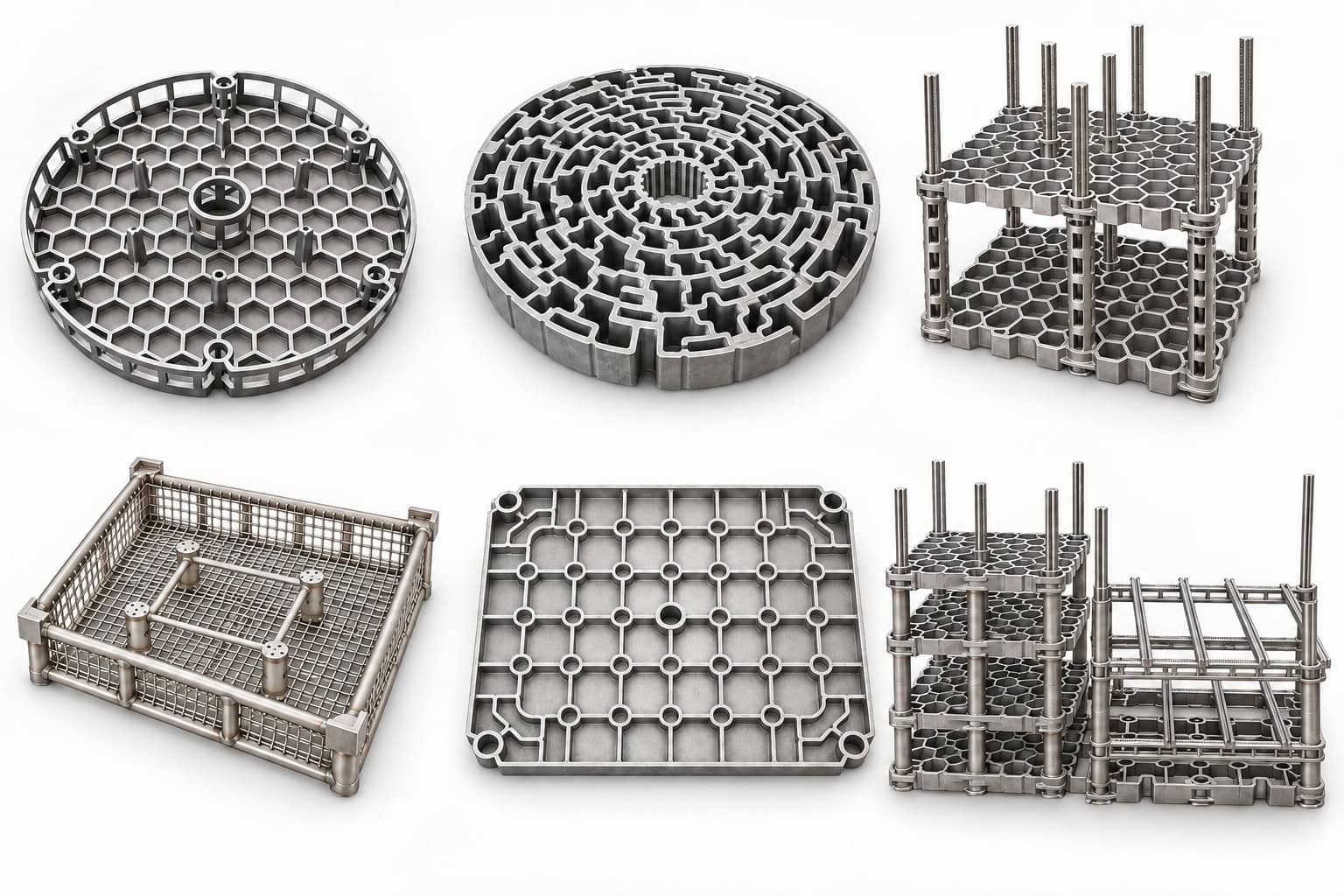 Custom cast heat treatment trays for industrial furnace loading