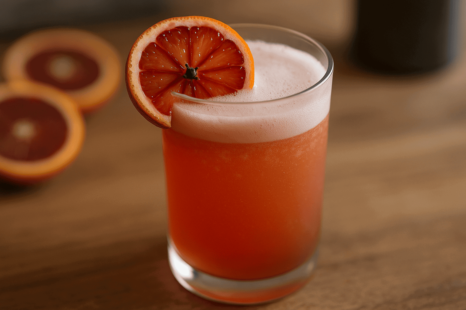 Blood Orange & Clove Fizz