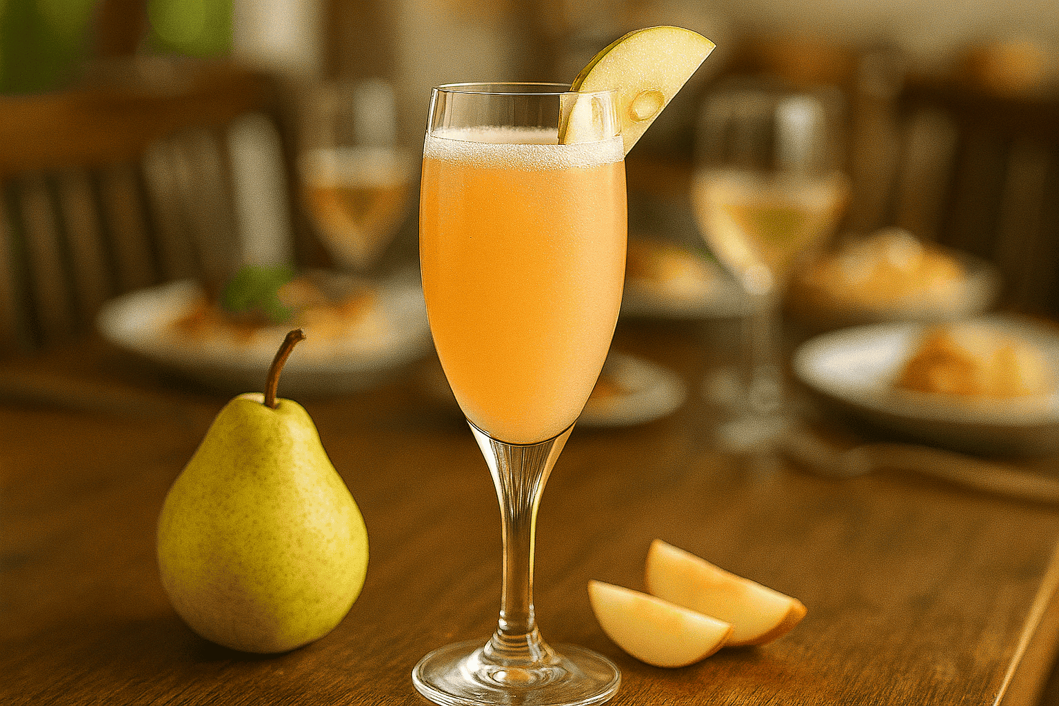 Pear Vodka Bellini