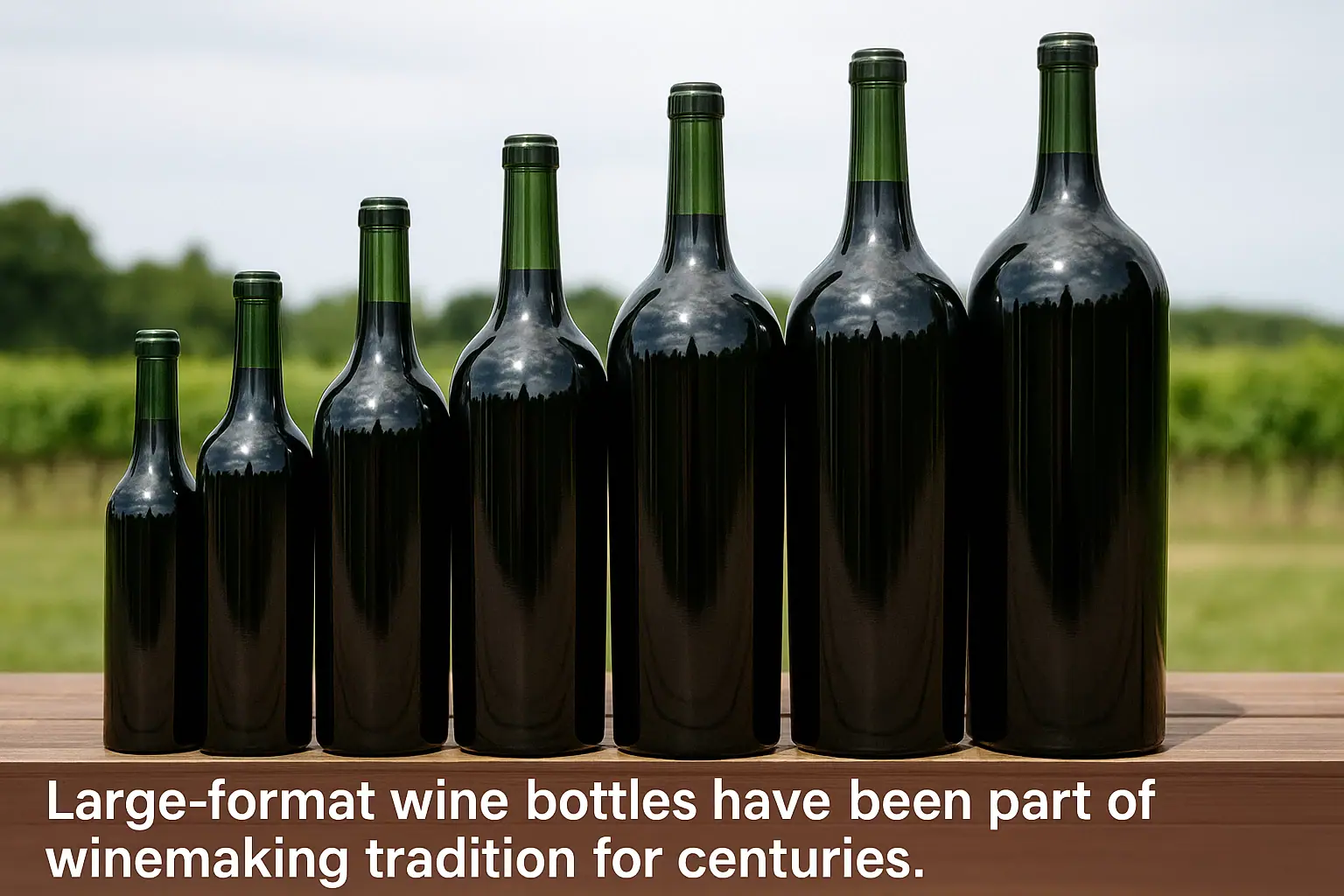 Large-Format Wine Bottles Display