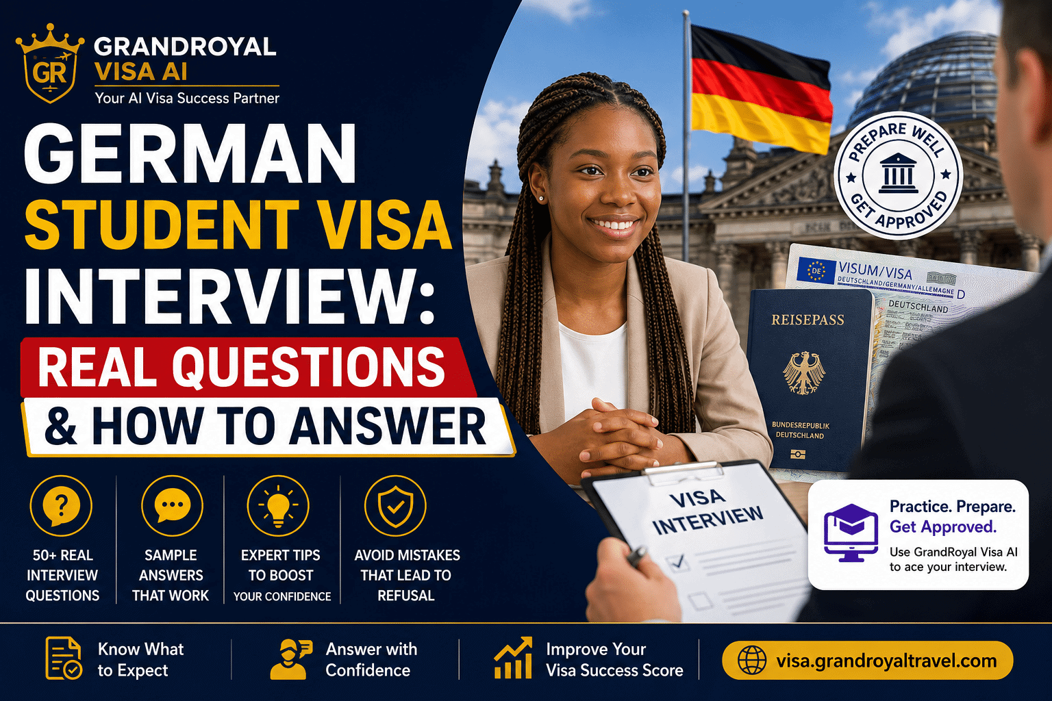 German student visa interview questions 2026 guide for Nigerian students