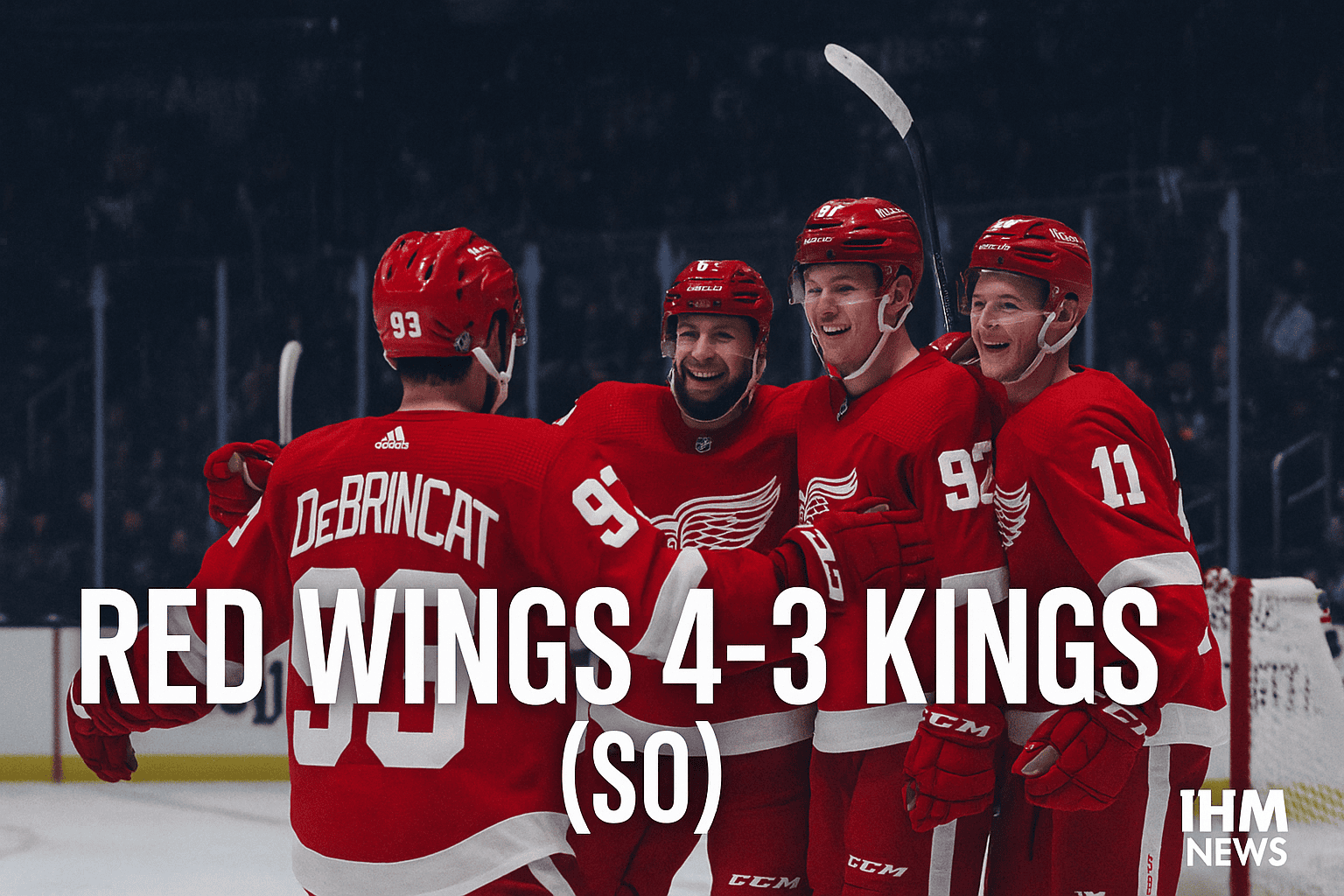 Red Wings edge the Kings 4-3 in a shootout.