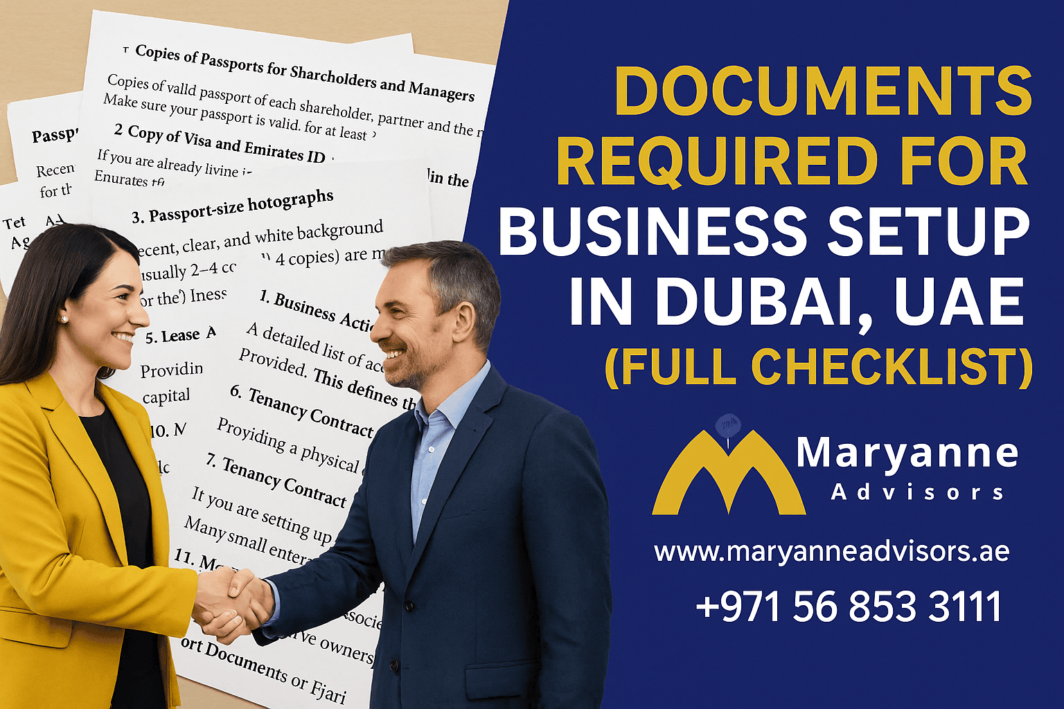 Documents Required for Business Setup in Dubai, UAE (Full Checklist) 