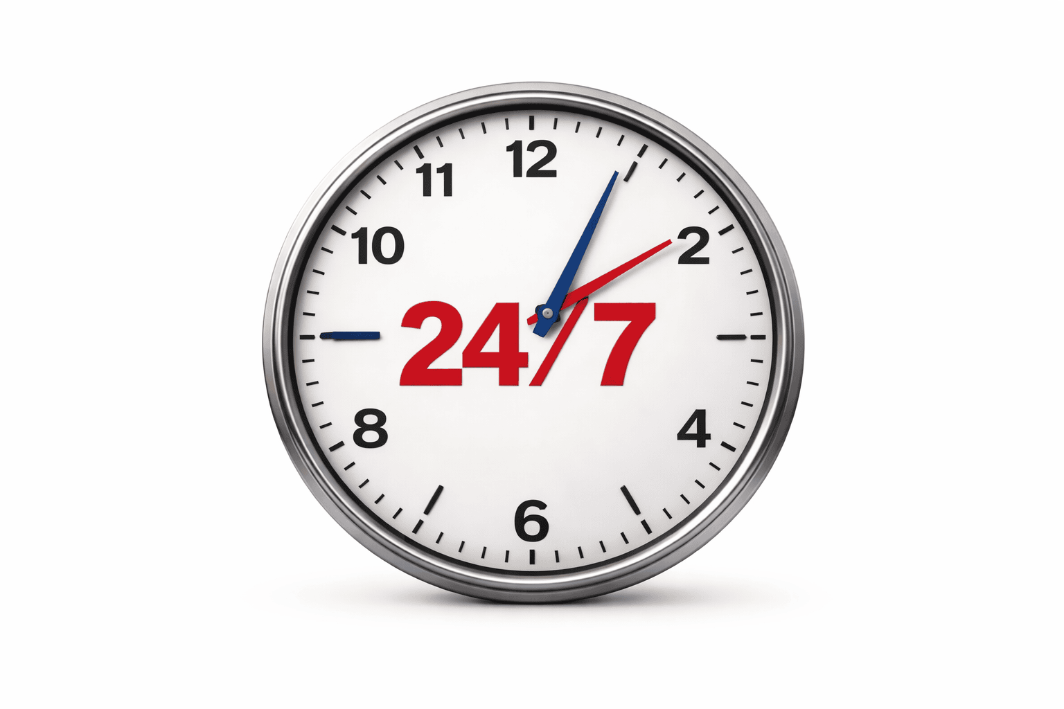 Pikettdienst Uhr Symbol für 24/7