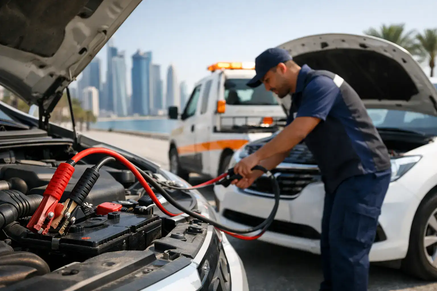 Battery Jump Start Service Qatar Fast Help