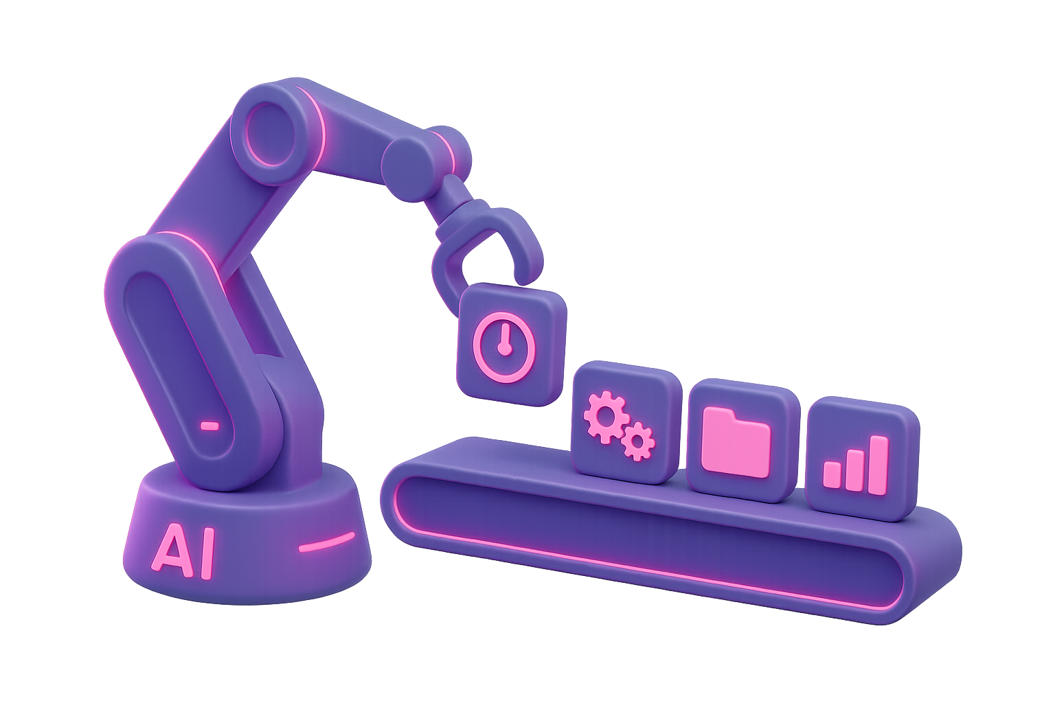 Robotter Arm der prozesse automatisiert