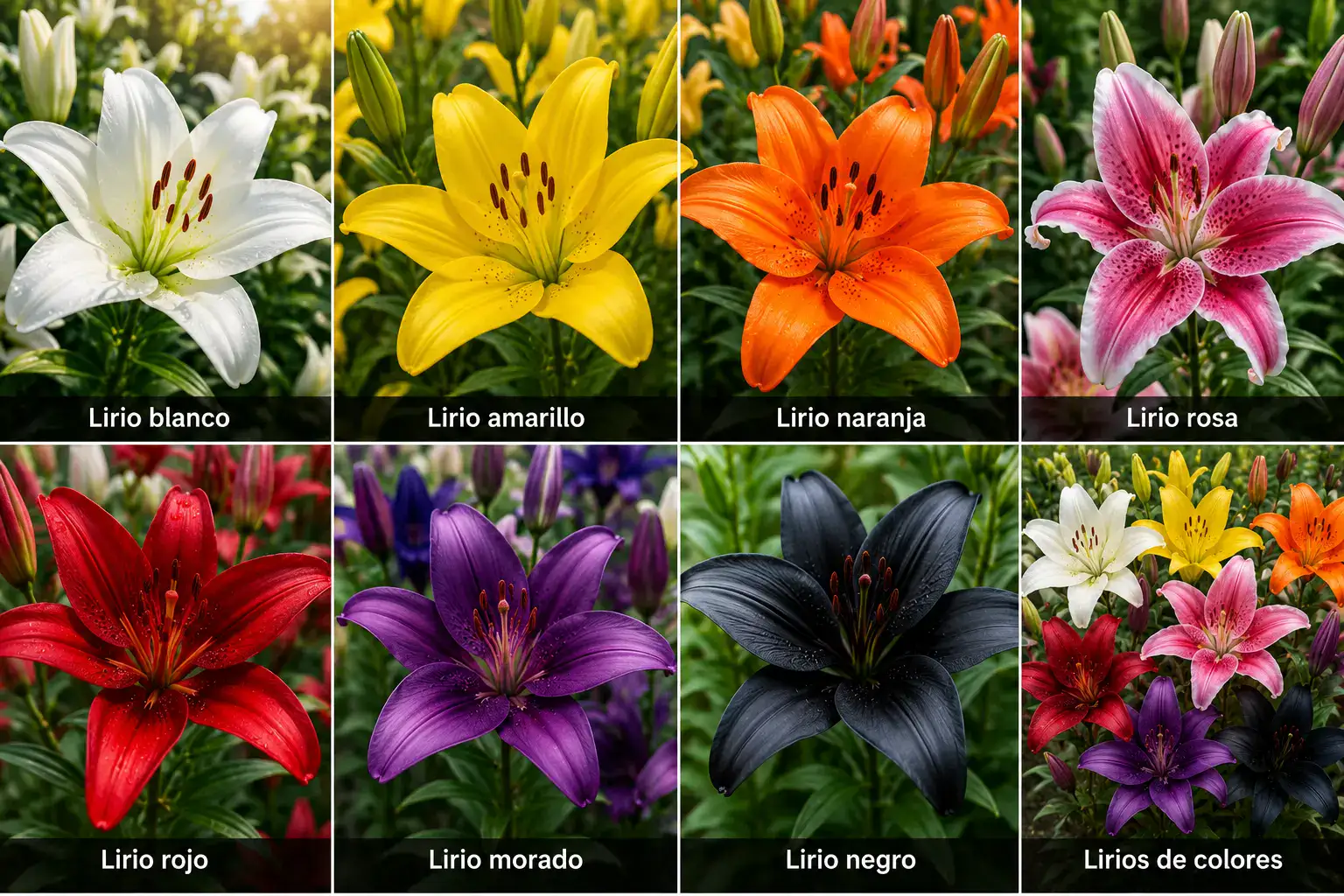 Lirios 2 Guía de significados por color