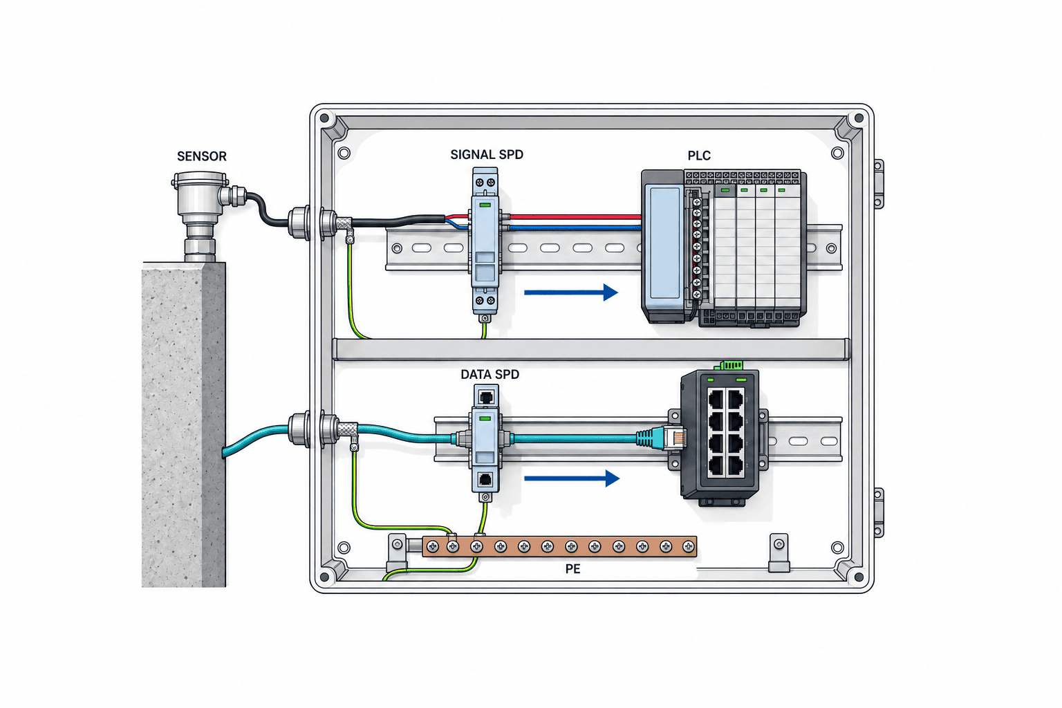 Control Panel SPD Selection: Type 1/2, PLC Protection and FAT/SAT - figure 2