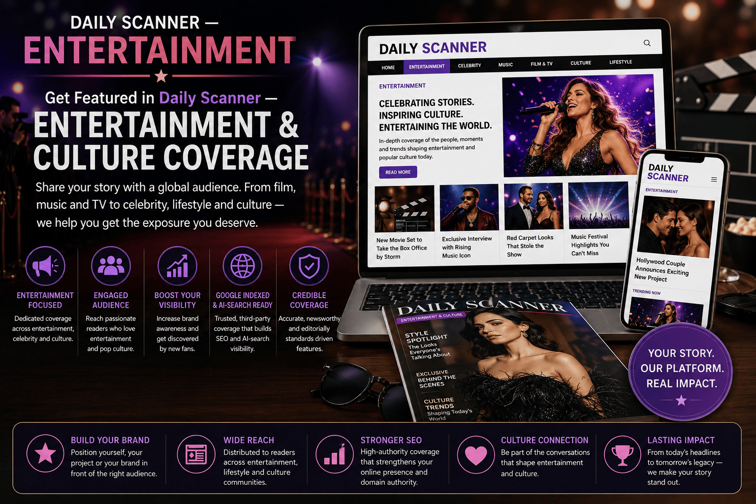 Get Featured in Daily Scanner Entertainment & Culture Coverage