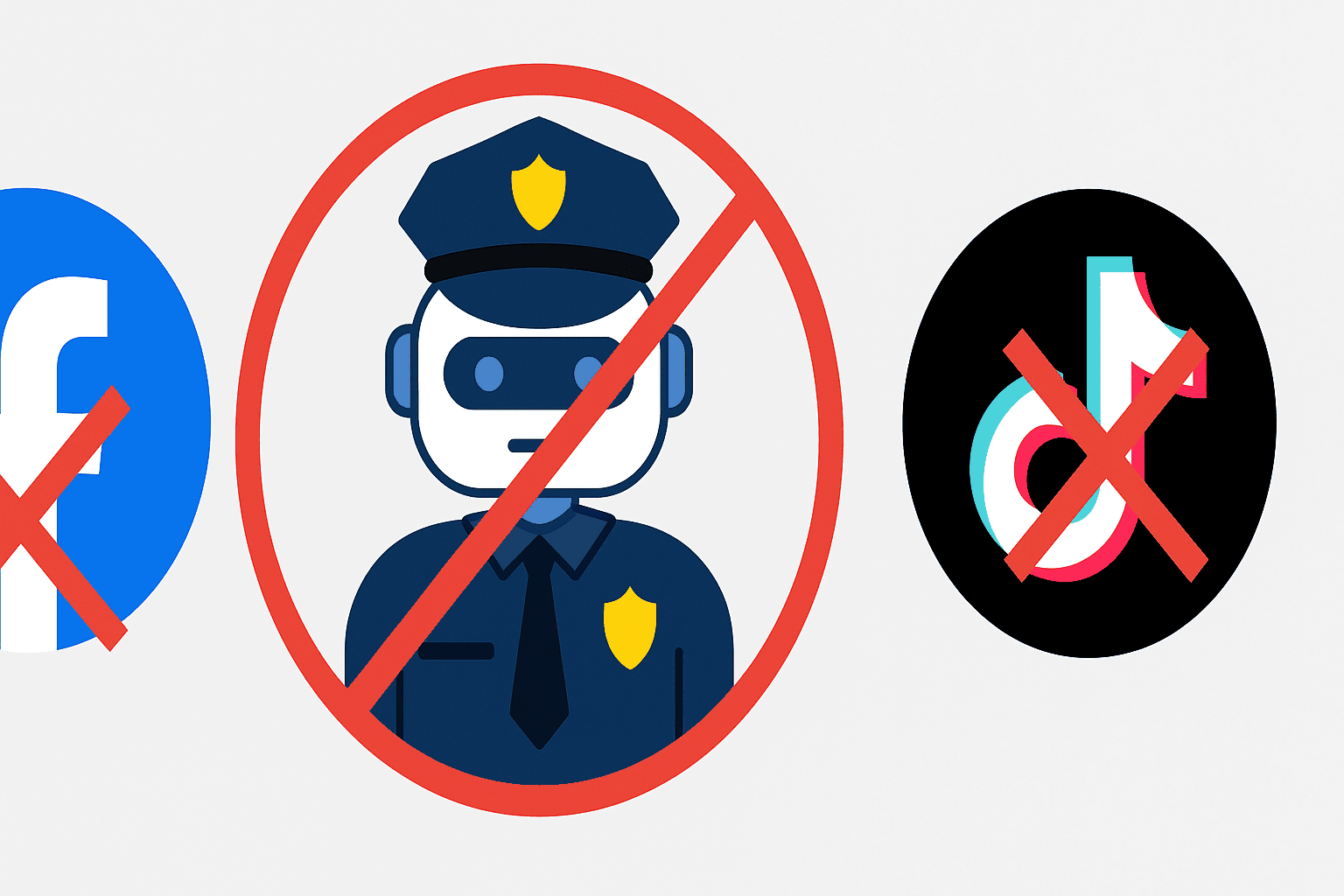 First Amendment, social media moderation, Facebook censorship, TikTok bots, police criticism rights, AI moderation, free speech violations, constitutional rights online, civil liberties social media, algorithmic censorship