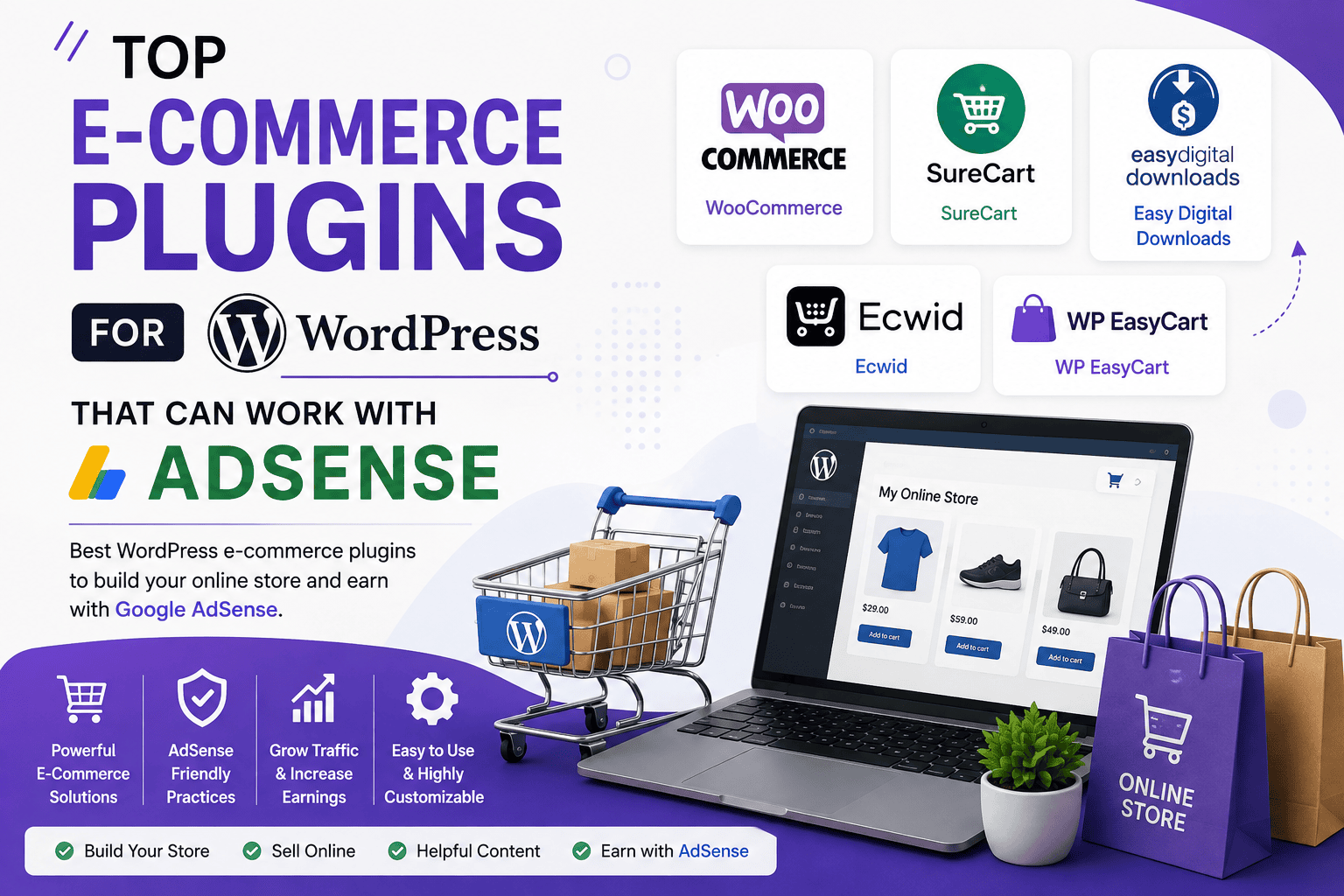 Top E-Commerce Plugins for WordPress That Work Seamlessly with AdSense